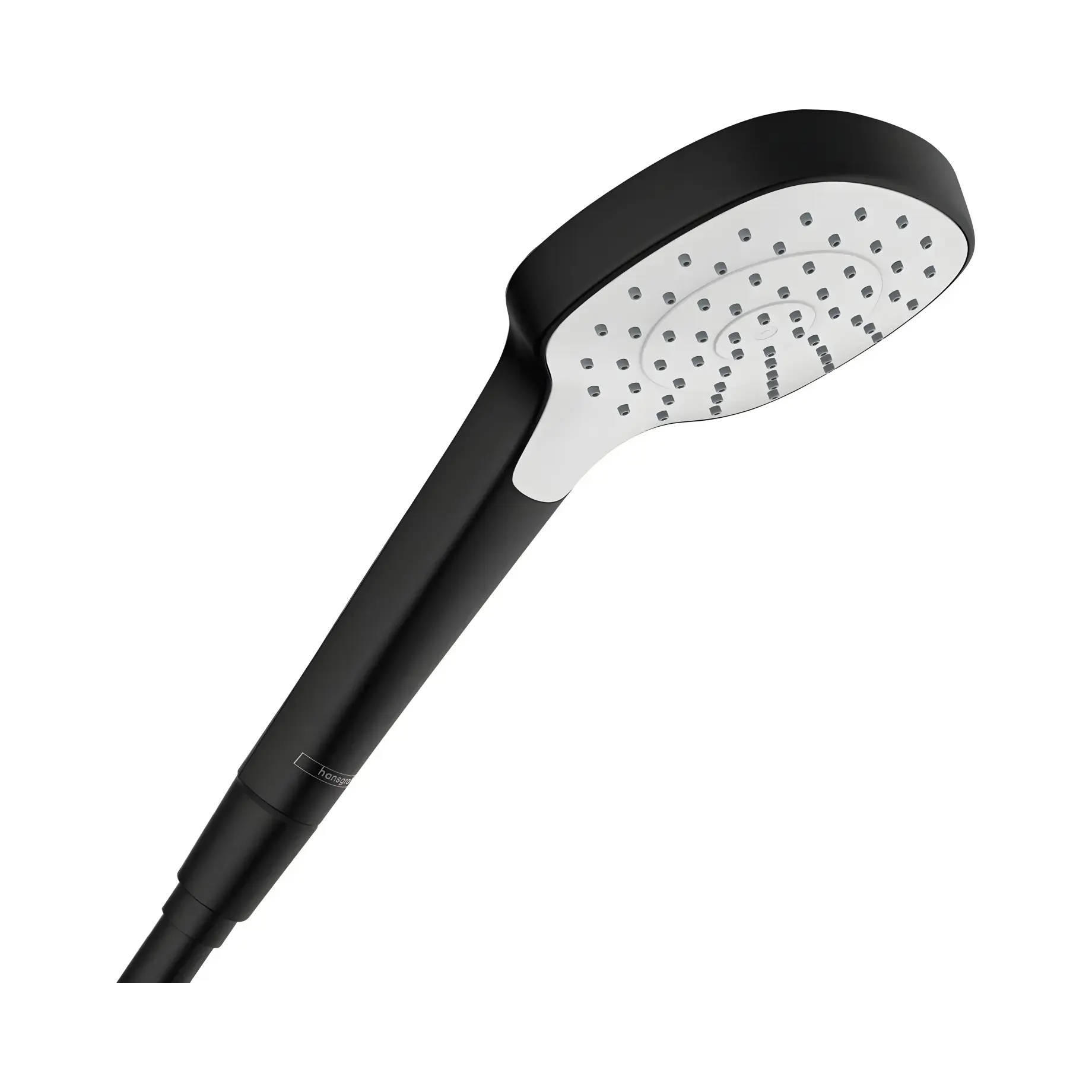 Ручний душ 3jet Croma E Hansgrohe 26815670 Matt Black — вид на білому тлі