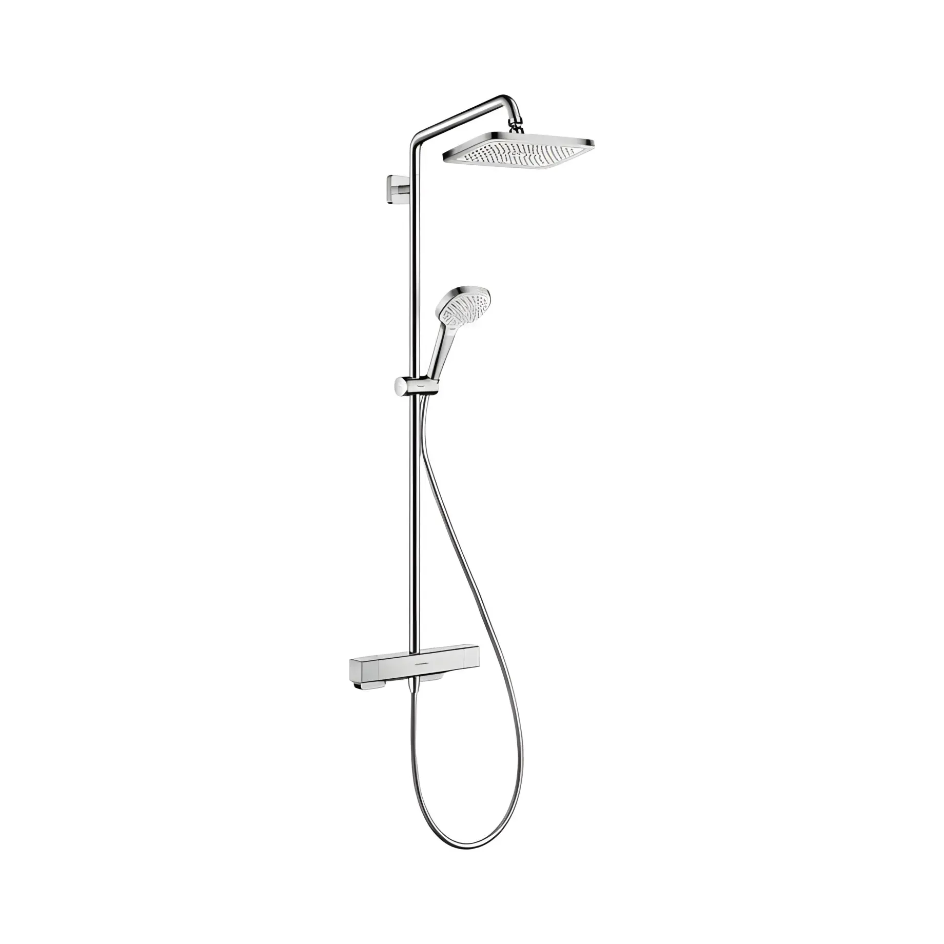 Душова система з термостатом Croma E Hansgrohe 27660000 Chrome — вид на білому тлі