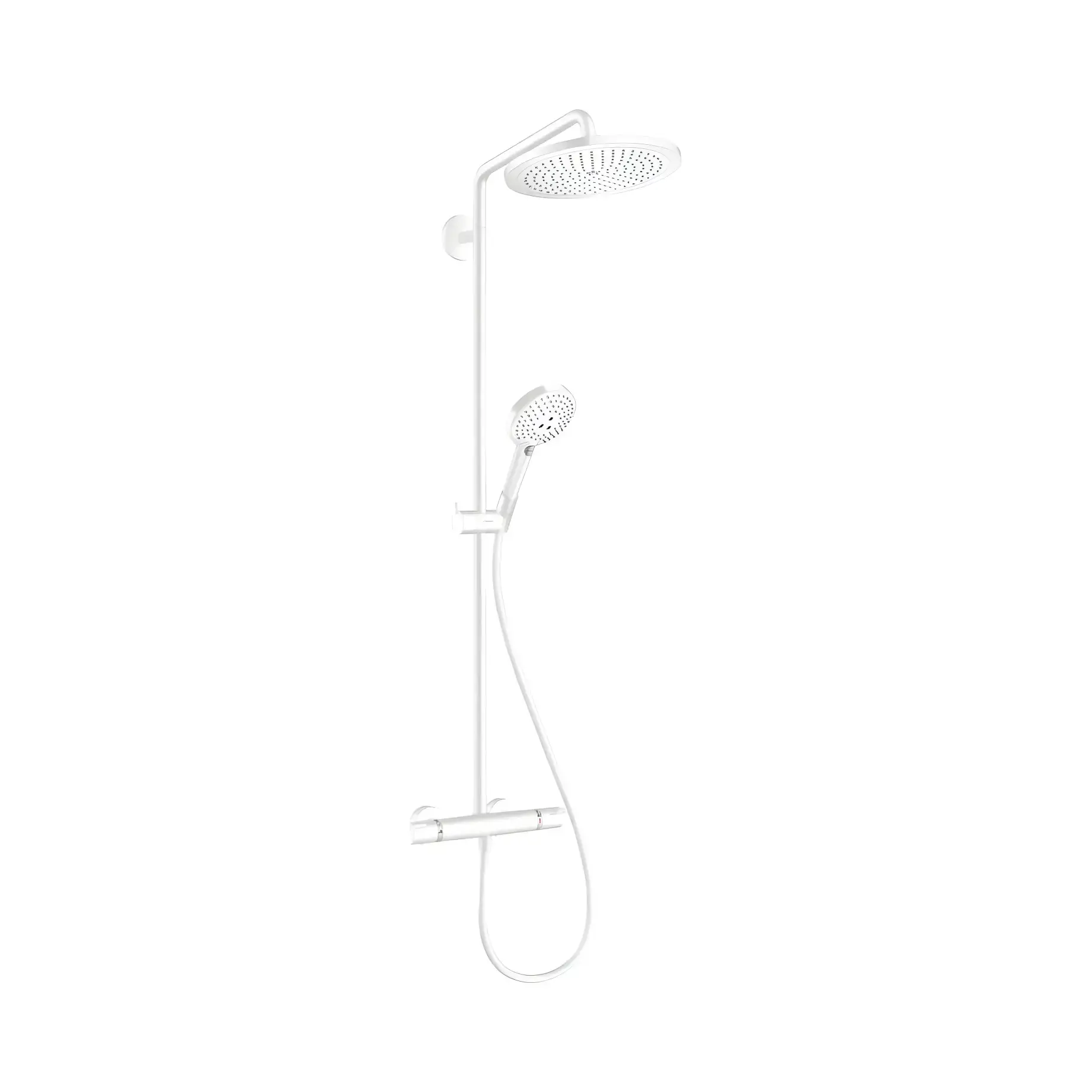 Душова система з термостатом Croma Select S Hansgrohe 26890700 White Matt — вид на білому тлі