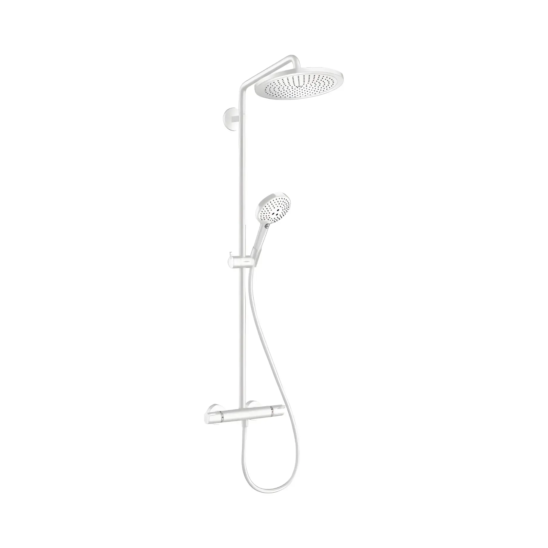 Душова система з термостатом Croma Select S Hansgrohe 26891700 White Matt — вид на білому тлі