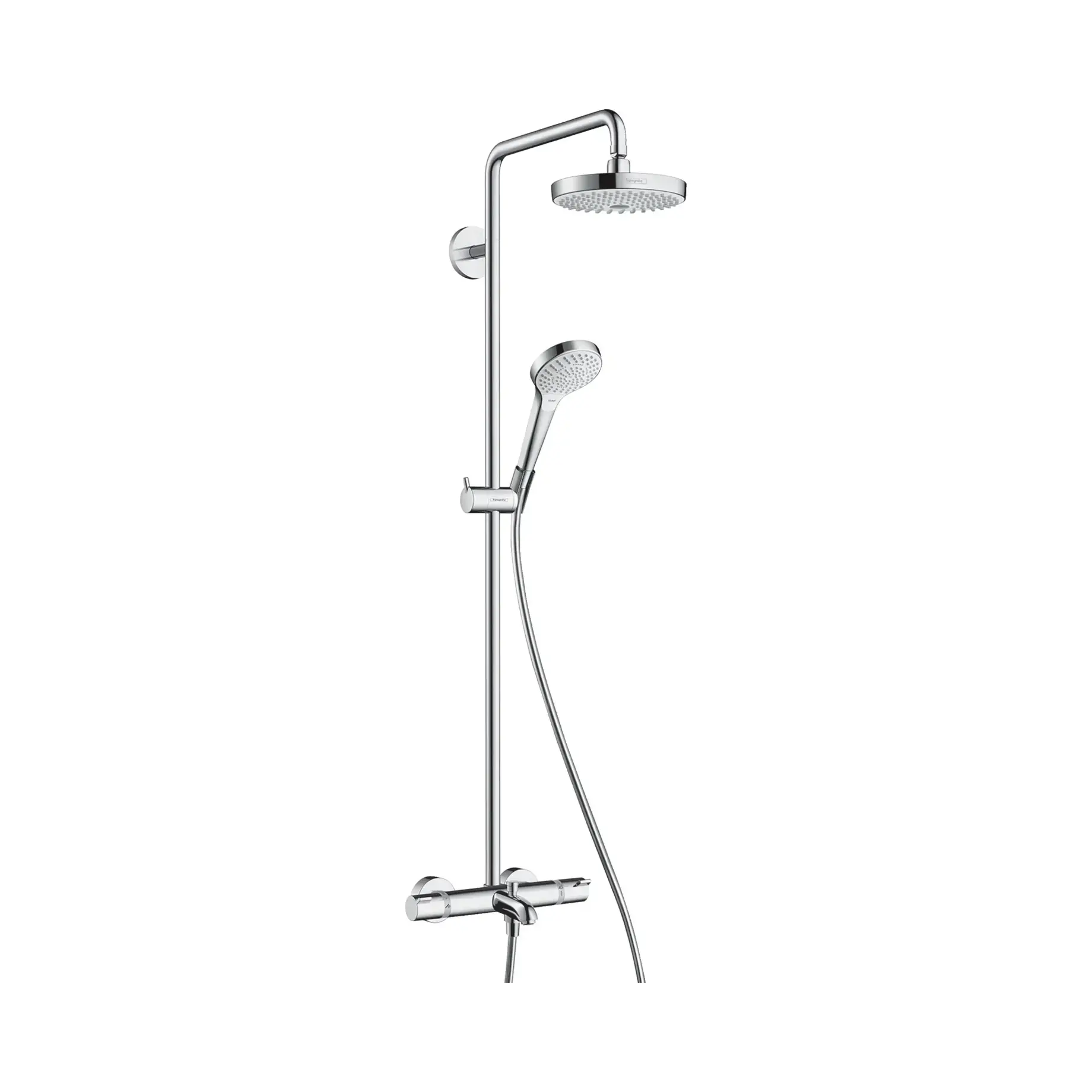 Душова система Croma Select S 180 2 jet з термостатом Hansgrohe 27351400 — вид на білому тлі