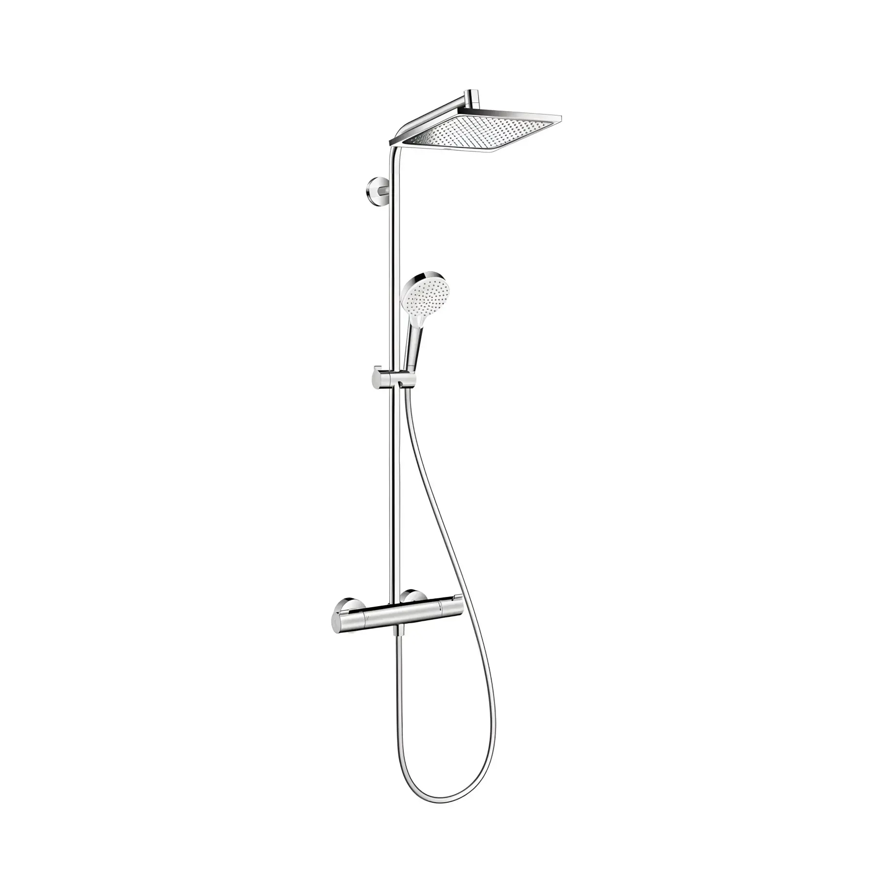 Душова система з термостатом Crometta E Hansgrohe 27271000 Chrome — вид на білому тлі