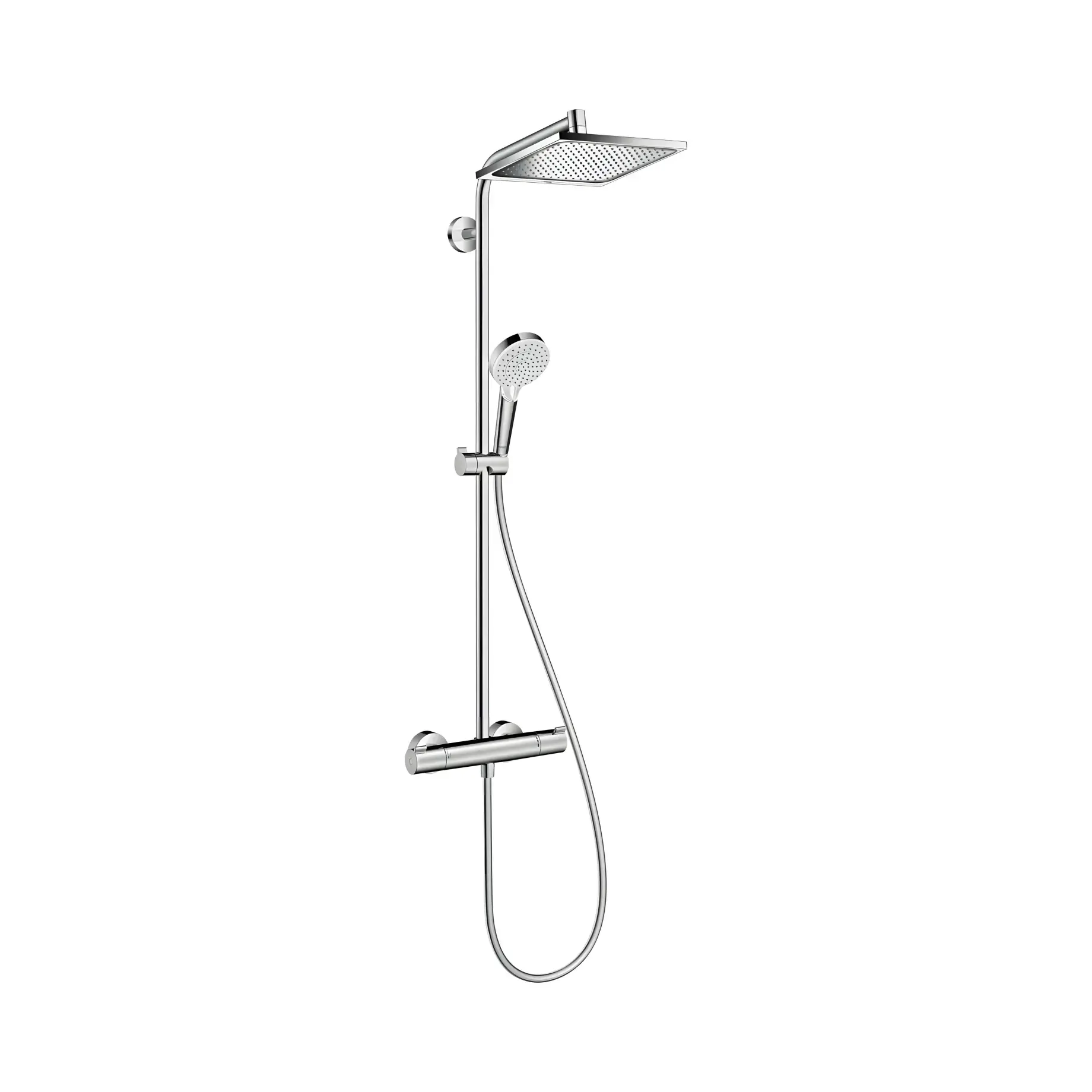 Душова система з термостатом Crometta E Hansgrohe 27281000 Chrome — вид на білому тлі