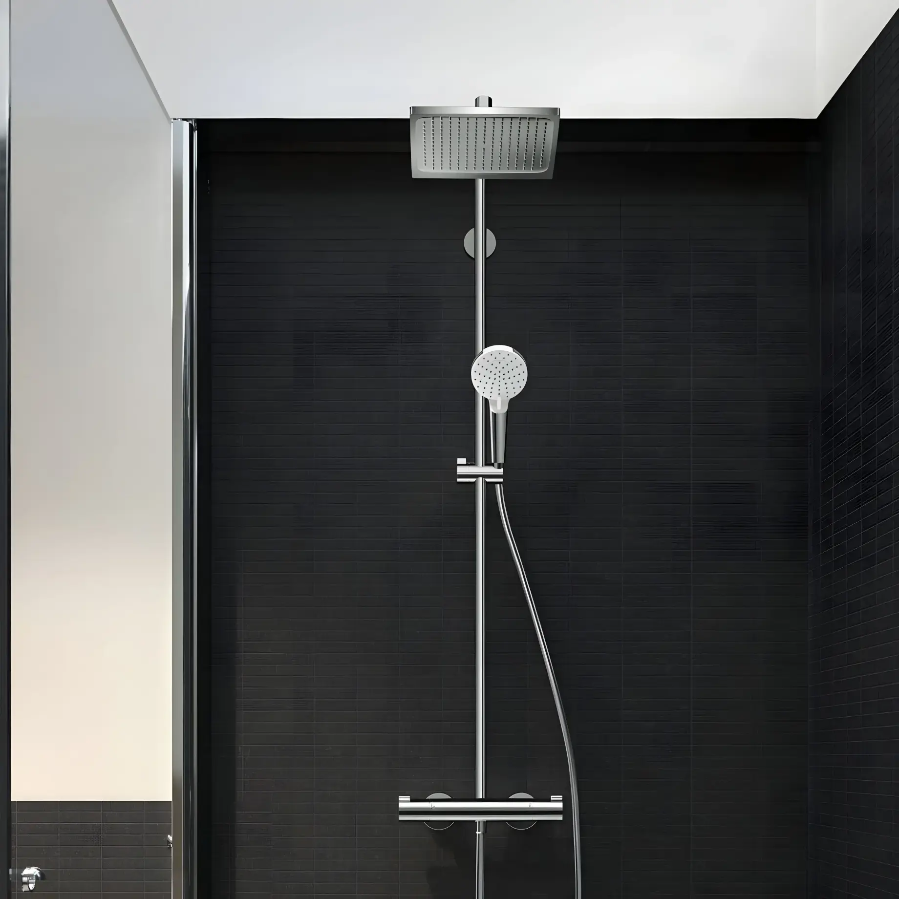 Душова система з термостатом Crometta E Hansgrohe 27281000 — вид спереду