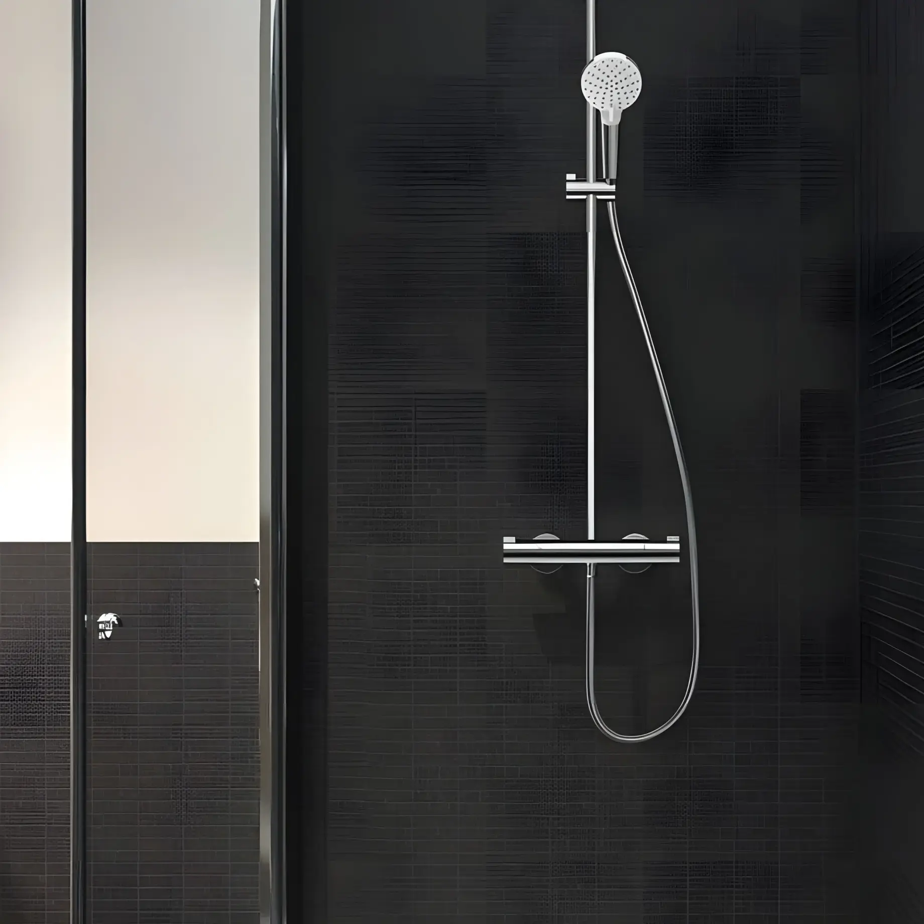 Душова система з термостатом Crometta E Hansgrohe 27281000 — вид згори