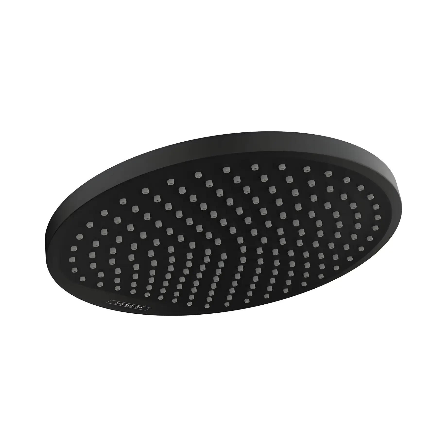 Верхній душ 1jet Crometta S Hansgrohe 26724670 Matt Black 24 х 24 см — вид на білому тлі