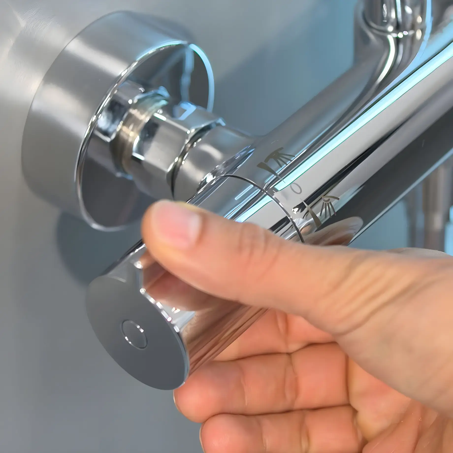 Душова система з термостатом Crometta S Hansgrohe 27267000 — вид ззаду