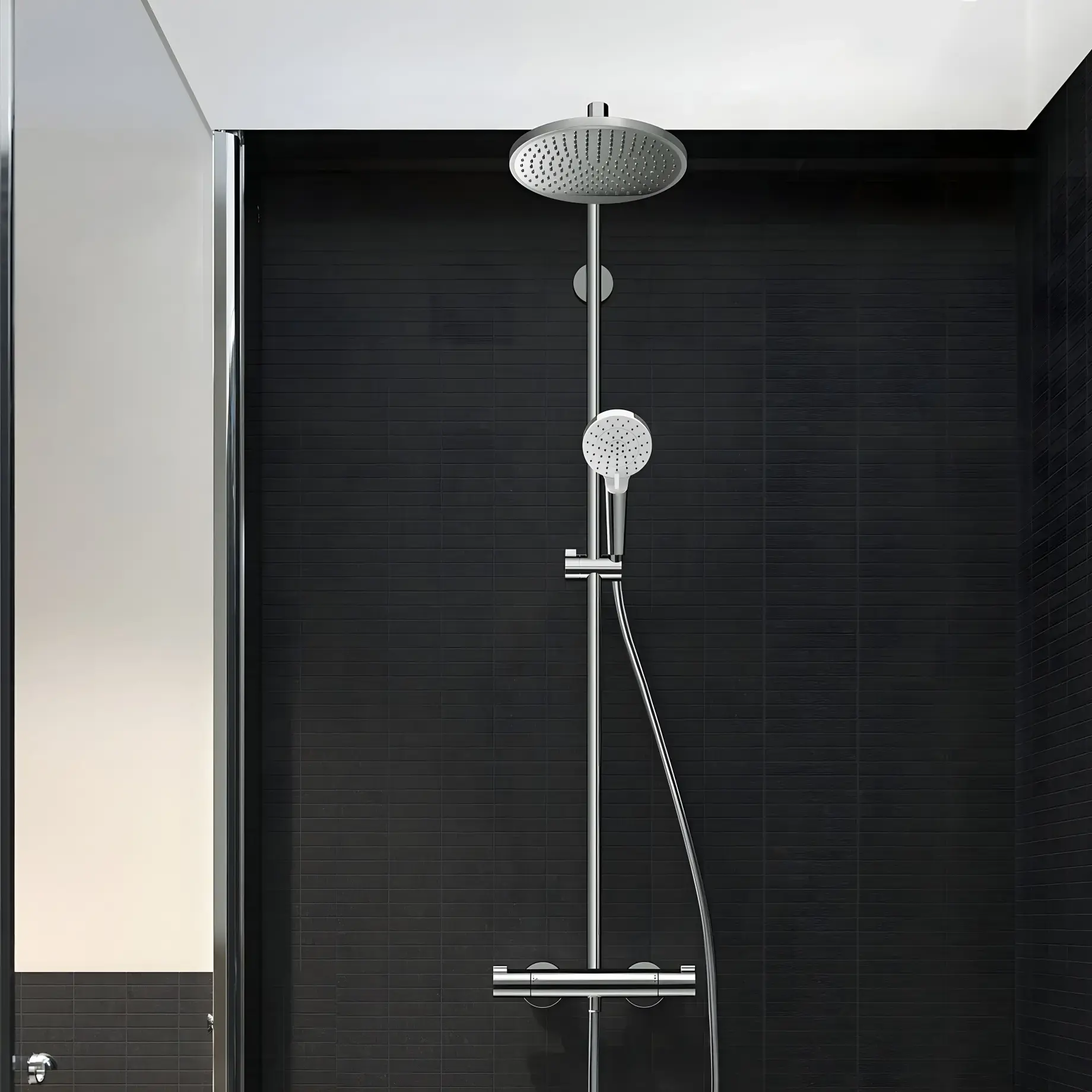 Душевая система с термостатом Crometta S Hansgrohe 27268000 — вид спереди