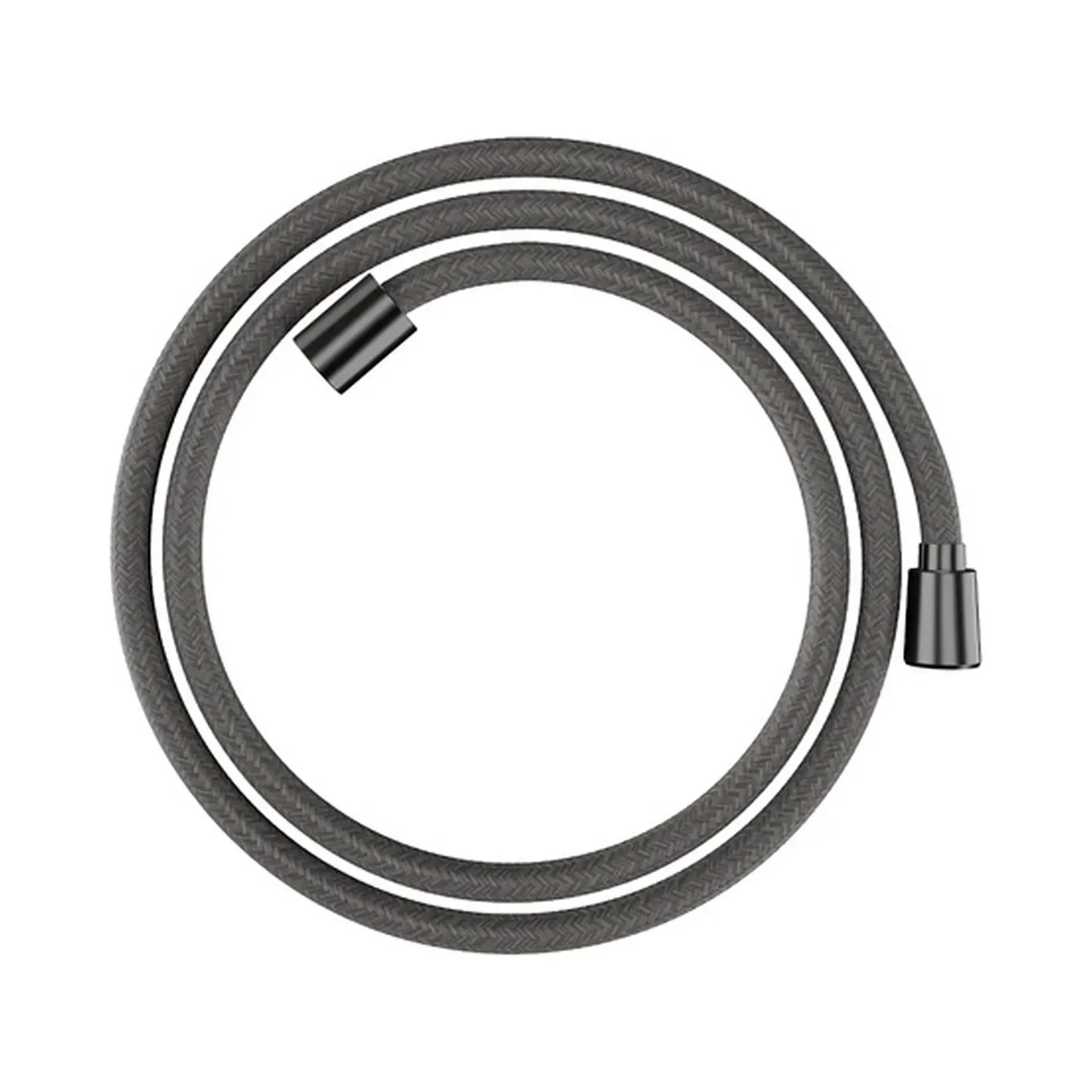 Шланг для душу 1,6 м Designflex Hansgrohe 28260340 Brushed Black Chrome — вид на білому тлі