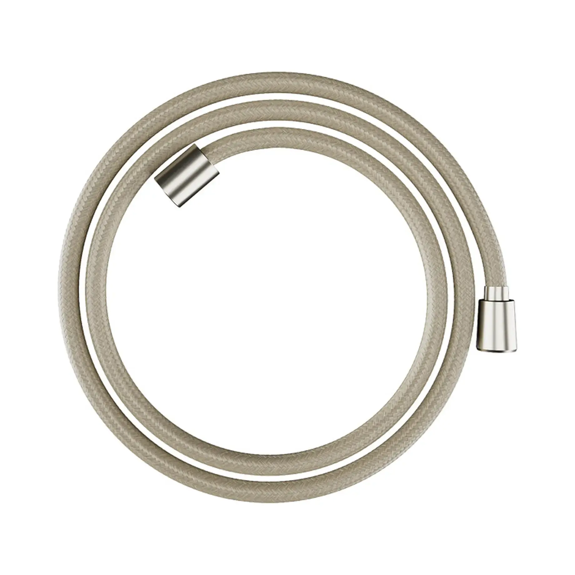 Шланг для душу 1,6 м Designflex Hansgrohe 28260820 Brushed Nickel — вид на білому тлі