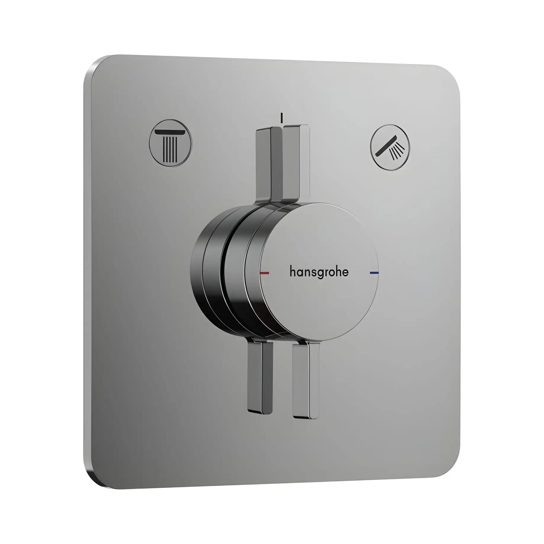 Змішувач для ванни та душу DuoTurn Q Hansgrohe 75414000 Chrome — вид на білому тлі