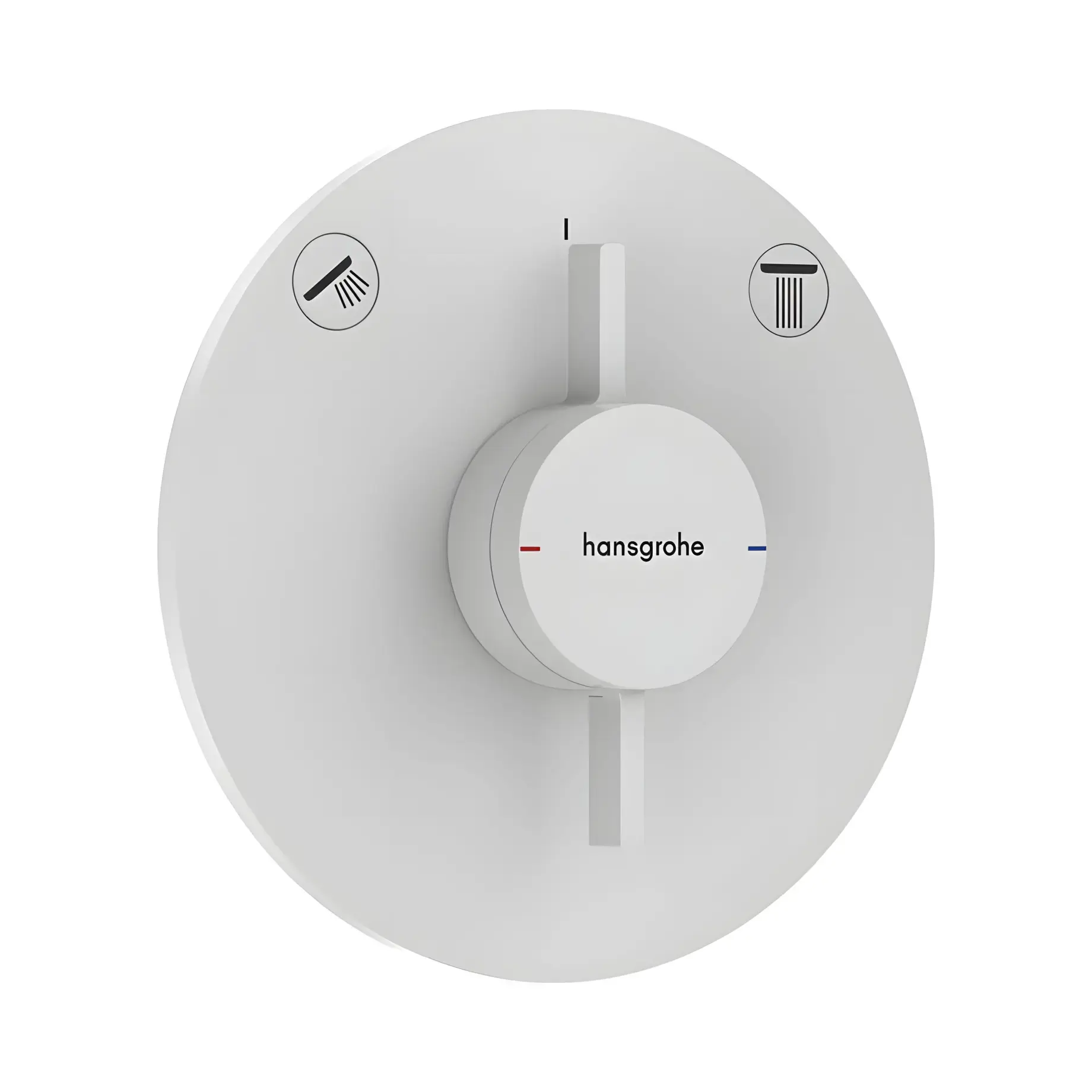 Змішувач для ванни та душу DuoTurn S Hansgrohe 75418700 White Matt — вид на білому тлі