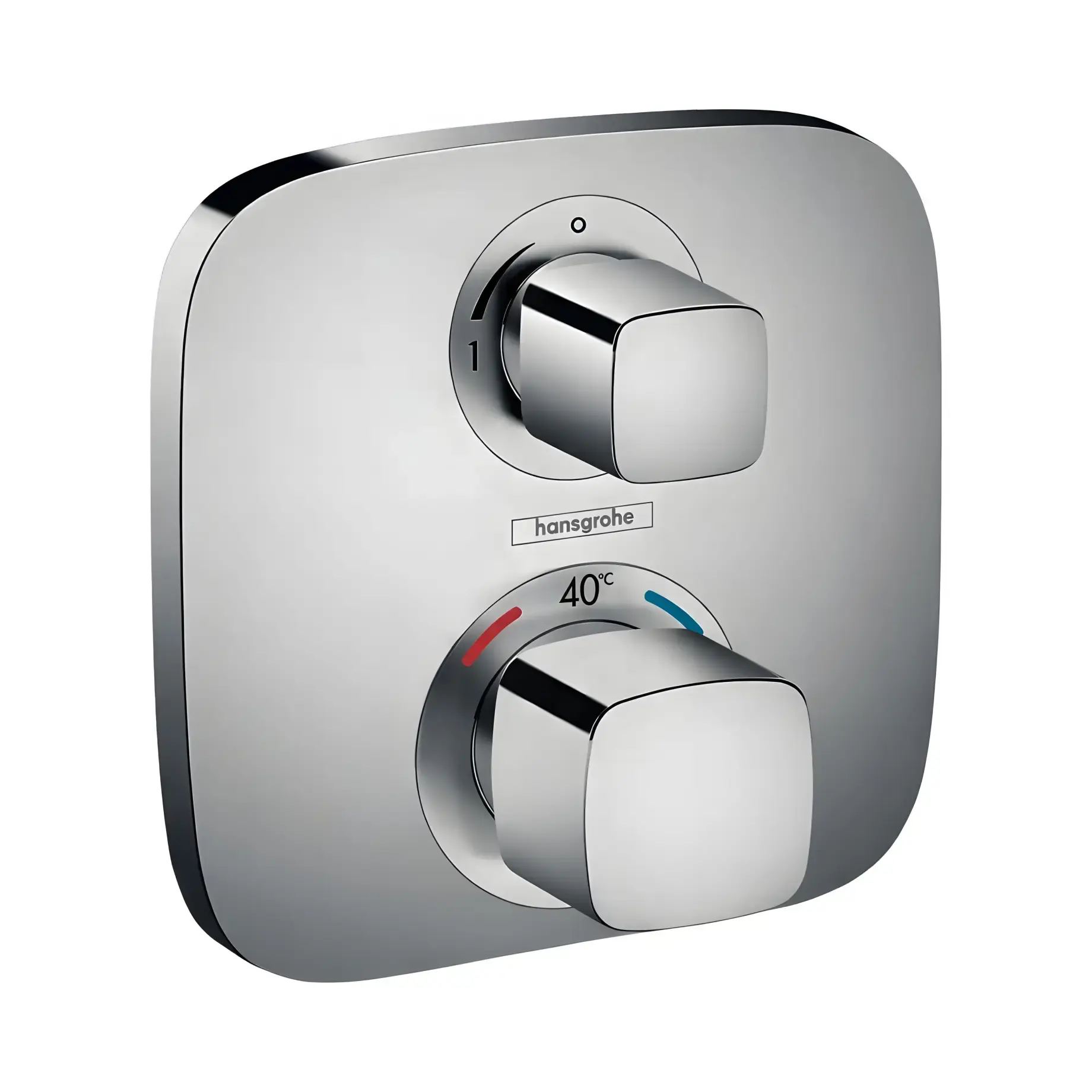Термостат для ванни та душу Ecostat E Hansgrohe 15708000 Chrome — вид на білому тлі