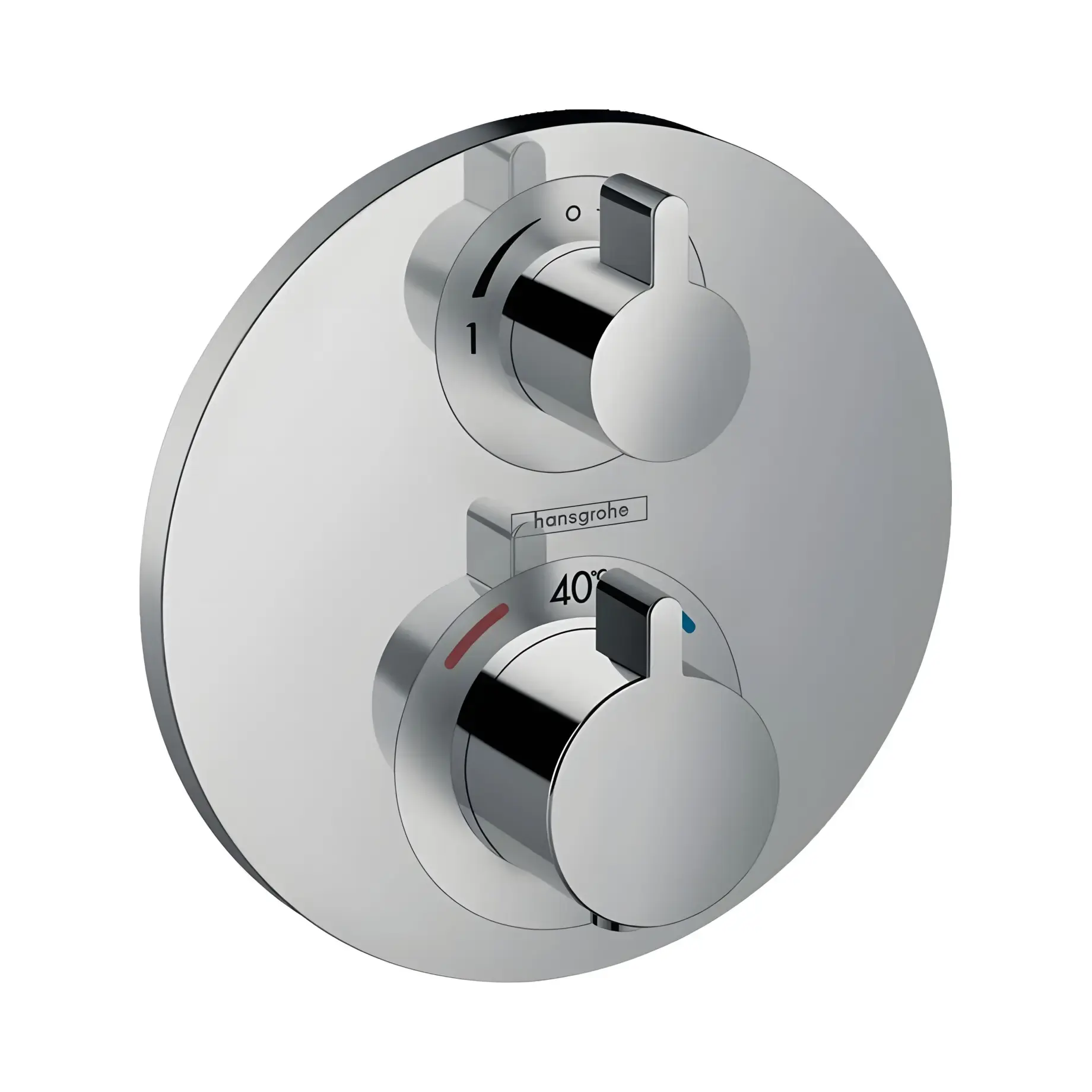 Термостат для ванни та душу Ecostat S Hansgrohe 15758000 Chrome — вид на білому тлі