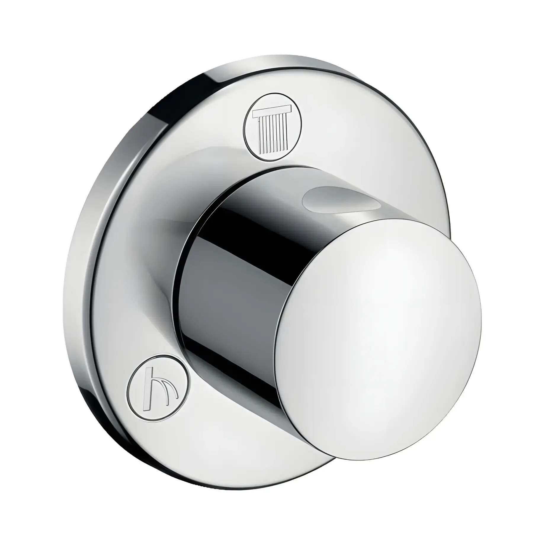 Запірно-перемикаючий вентиль S Trio/Quatro Hansgrohe 15932000 Chrome — вид на білому тлі