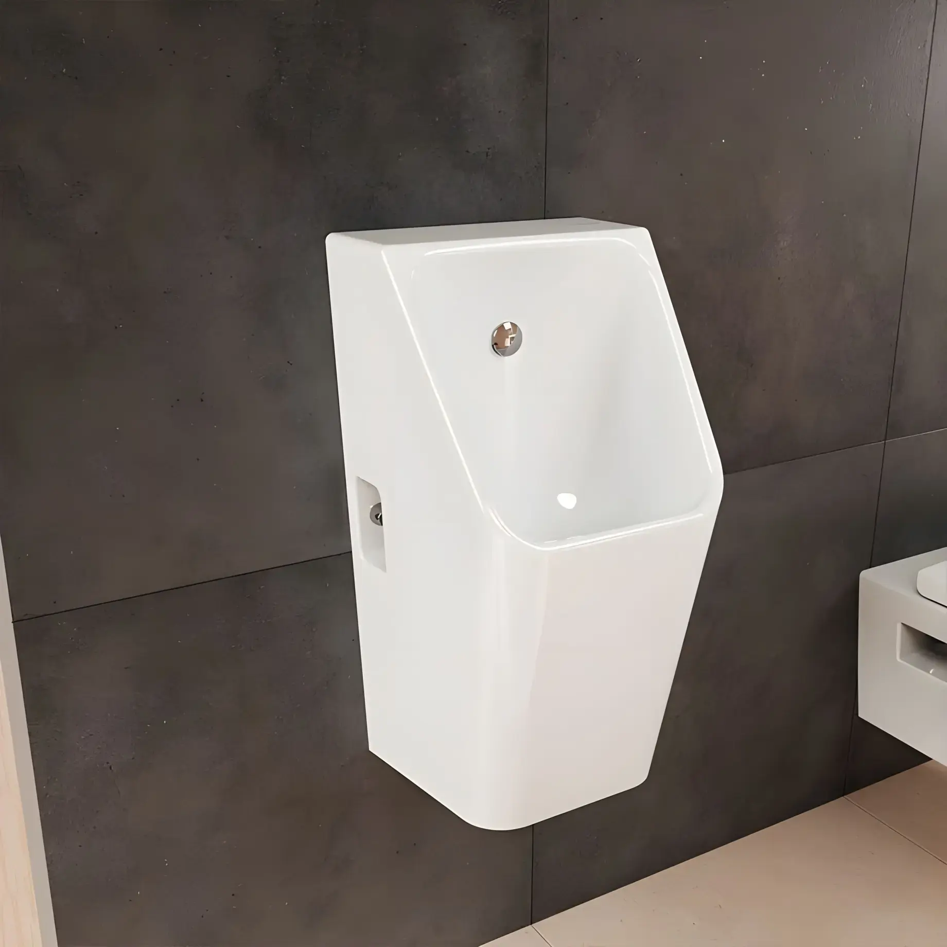 Пісуар EluPura Q Hansgrohe 60127450 — бічний ракурс
