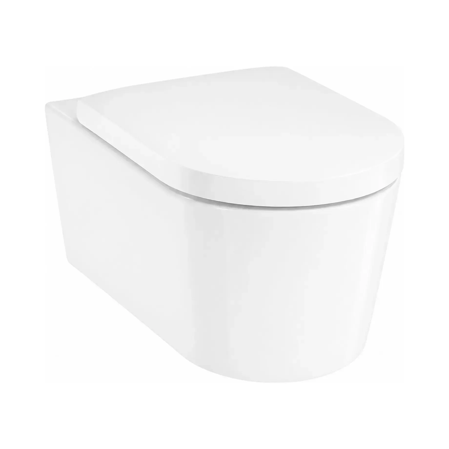 Унітаз EluPura S Hansgrohe 60193450 + 60148450 White 54 х 36 см — вид на білому тлі