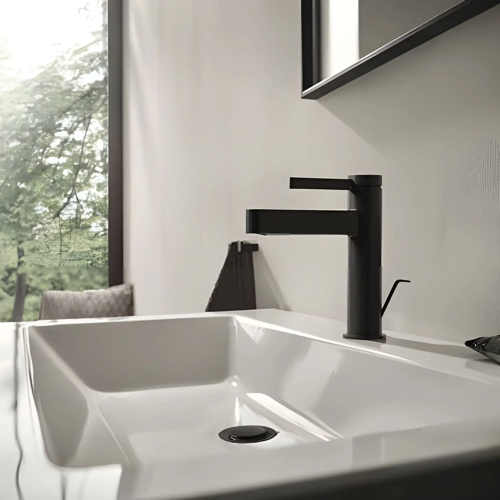 Змішувач для раковини Finoris Hansgrohe 76020670 Matt Black — вид спереду