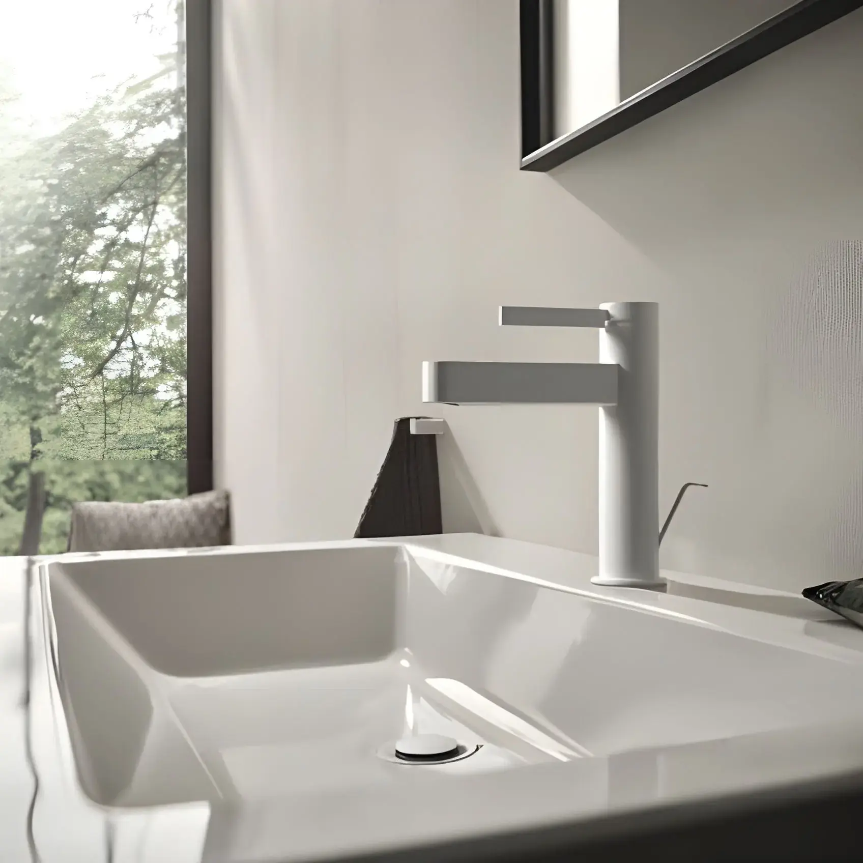 Змішувач для раковини Finoris Hansgrohe 76020700 White Matt — вид спереду