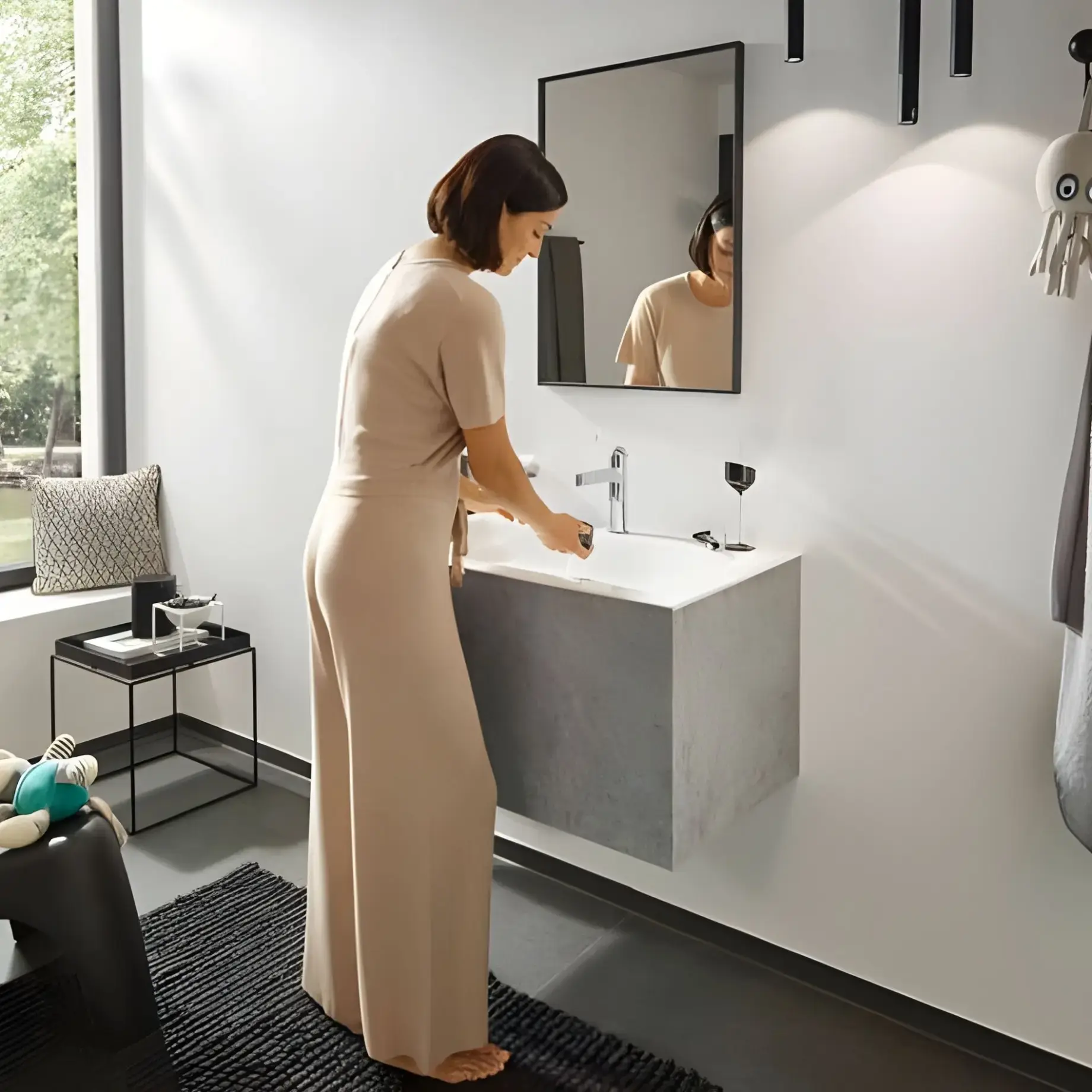 Змішувач для раковини Finoris Hansgrohe 76024000 Chrome — вид ззаду