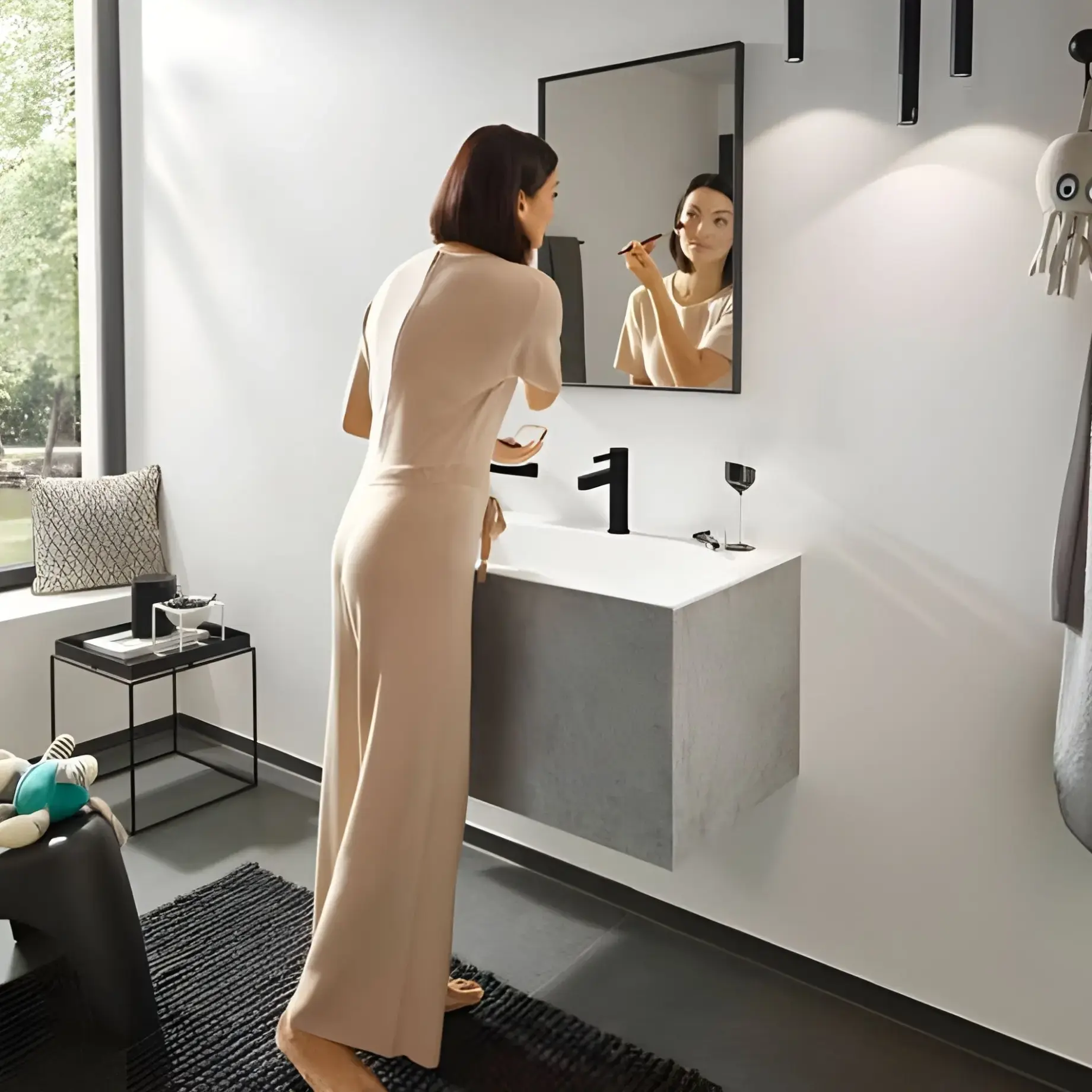 Змішувач для раковини Finoris Hansgrohe 76024670 Matt Black — вид згори