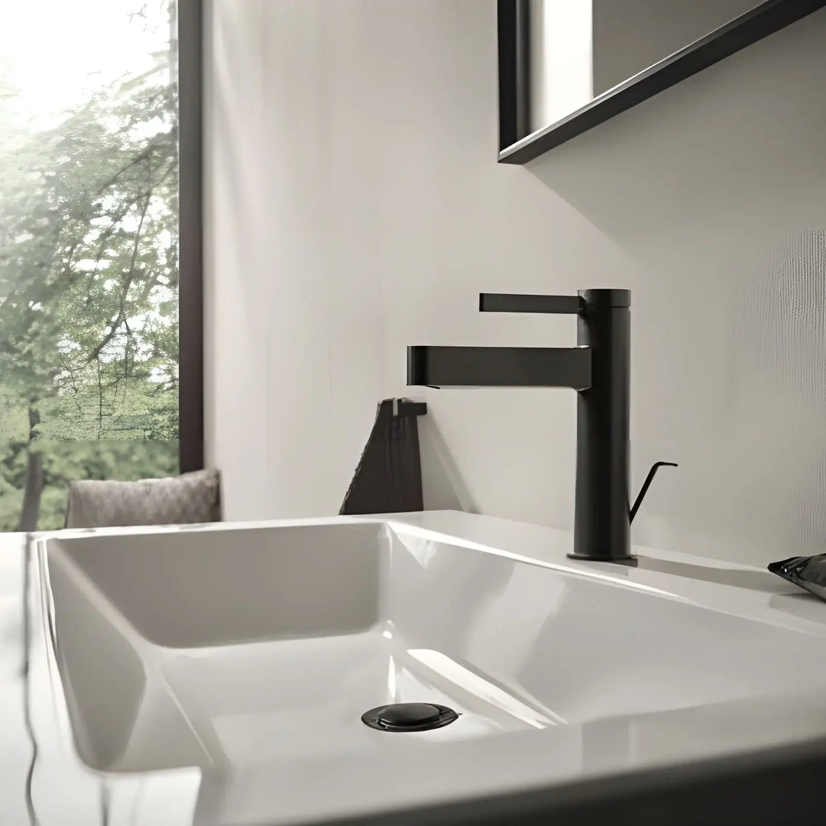 Змішувач для раковини Finoris Hansgrohe 76025340 Brushed Black Chrome — вид спереду