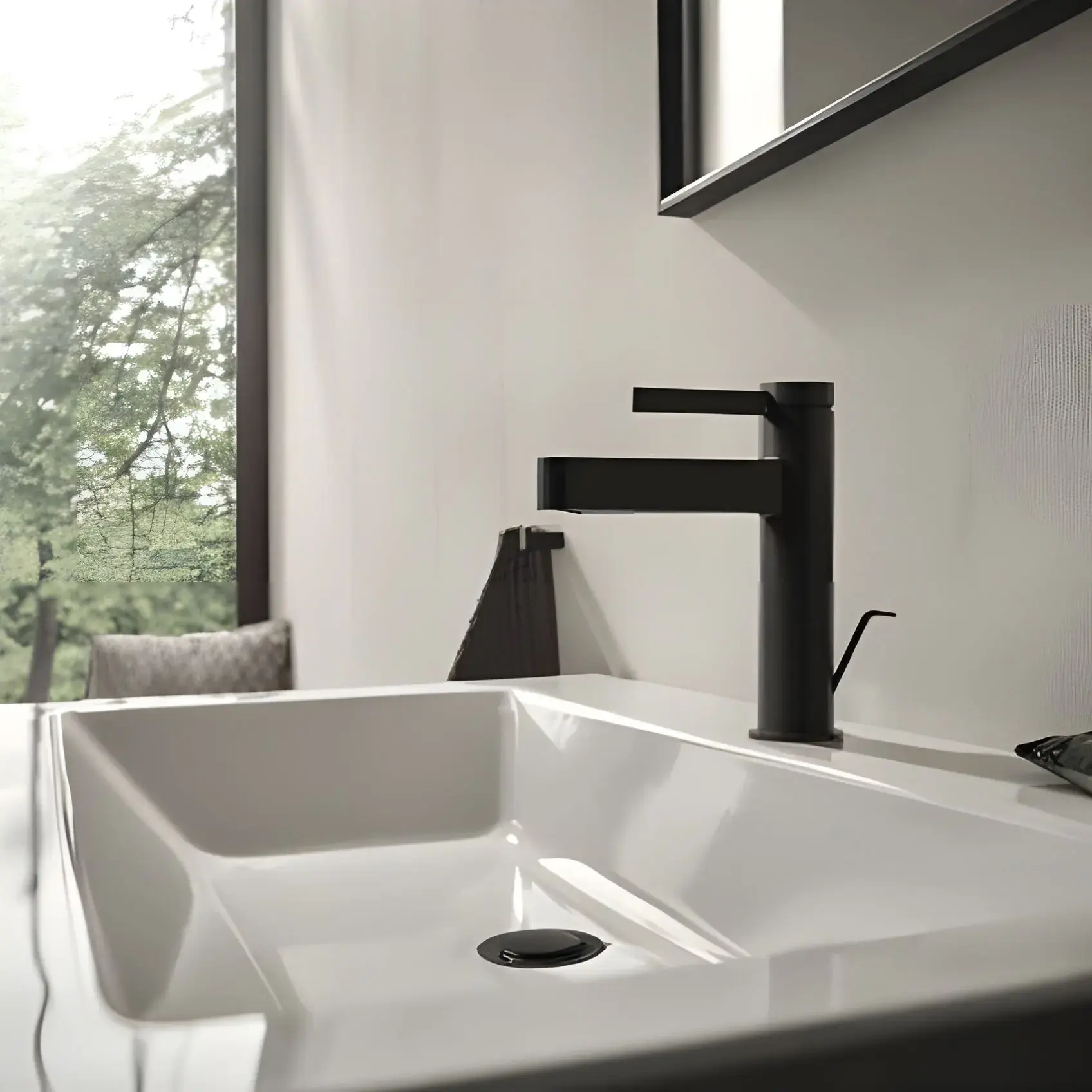 Змішувач для раковини Finoris Hansgrohe 76025670 Matt Black — вид спереду