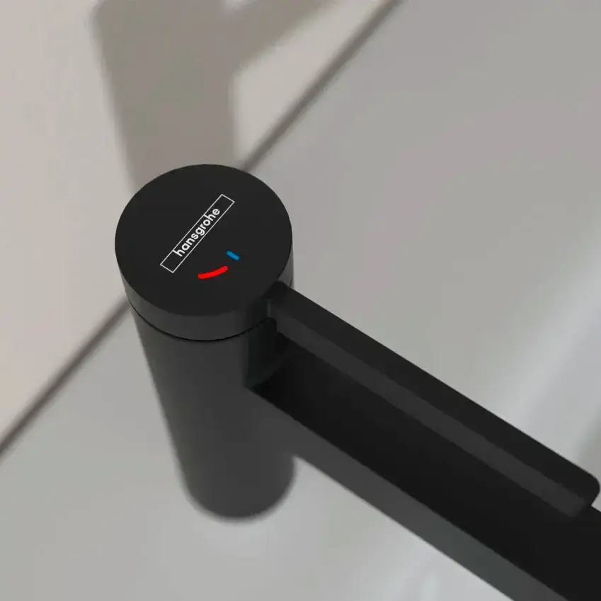 Змішувач для раковини Finoris Hansgrohe 76025670 Matt Black — вид ззаду