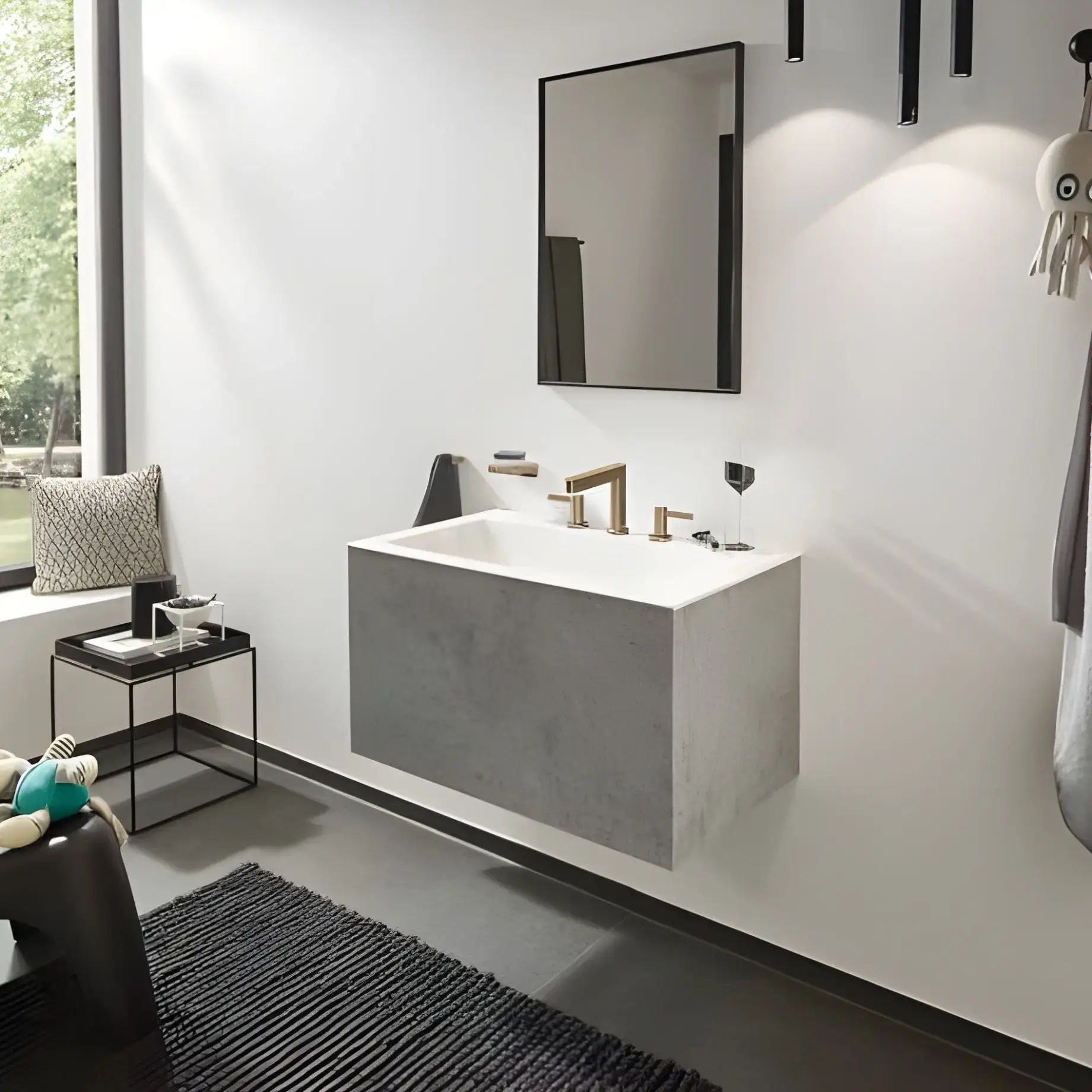 Змішувач для раковини Finoris Hansgrohe 76033140 Brushed Bronze — вид спереду