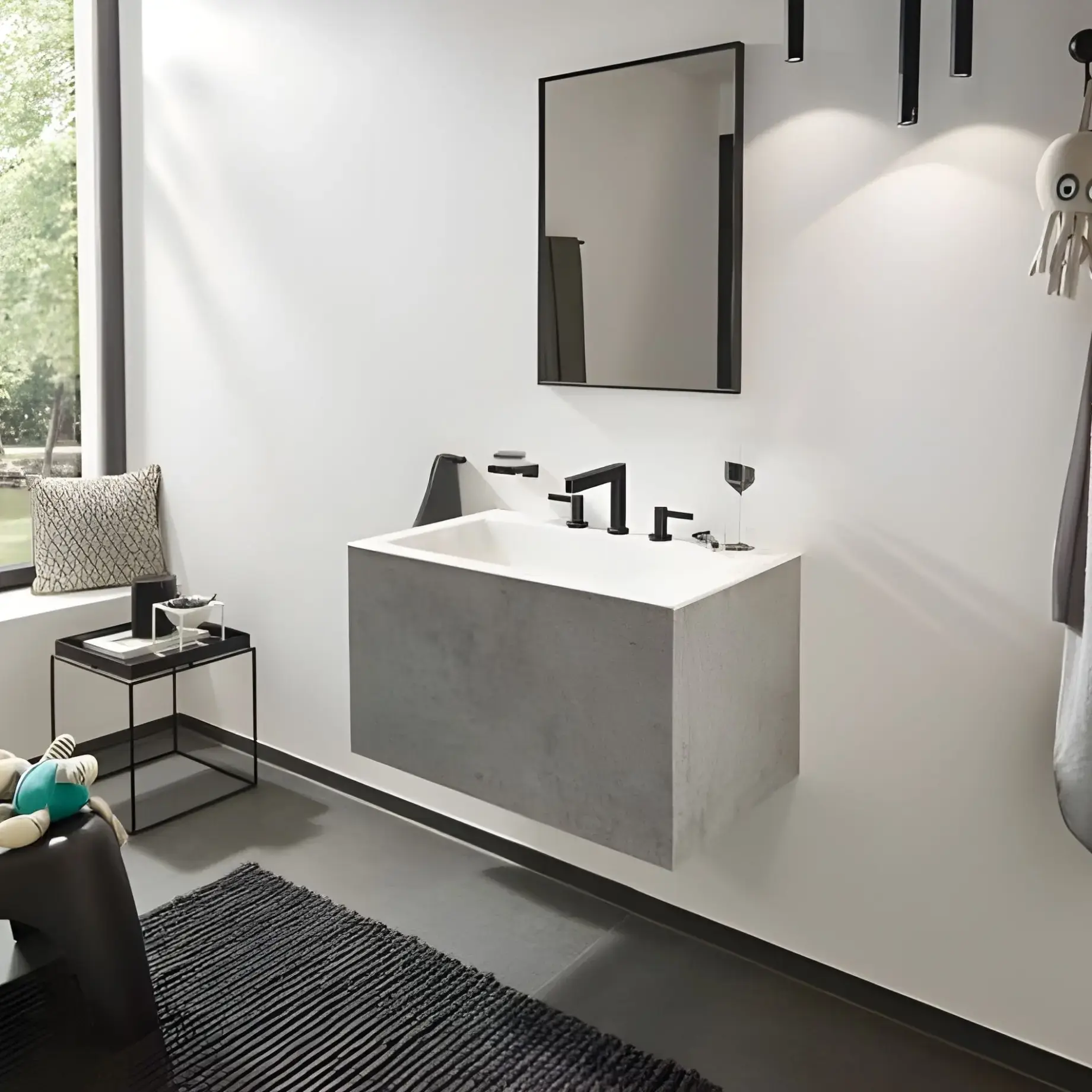 Змішувач для раковини Finoris Hansgrohe 76033340 Brushed Black Chrome — вид спереду