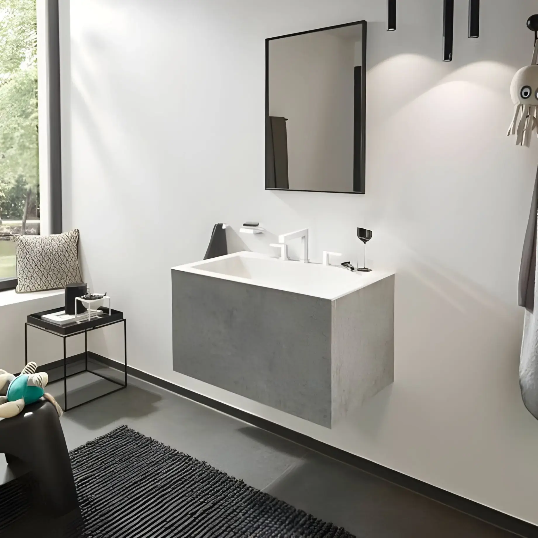 Змішувач для раковини Finoris Hansgrohe 76033700 White Matt — бічний ракурс