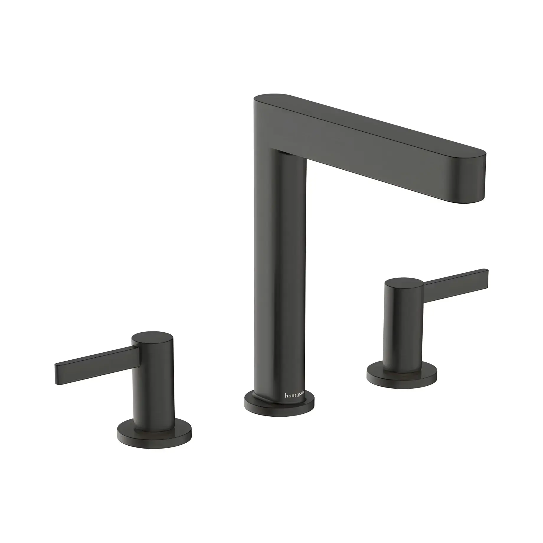 Змішувач для раковини Finoris Hansgrohe 76034340 Brushed Black Chrome — вид на білому тлі