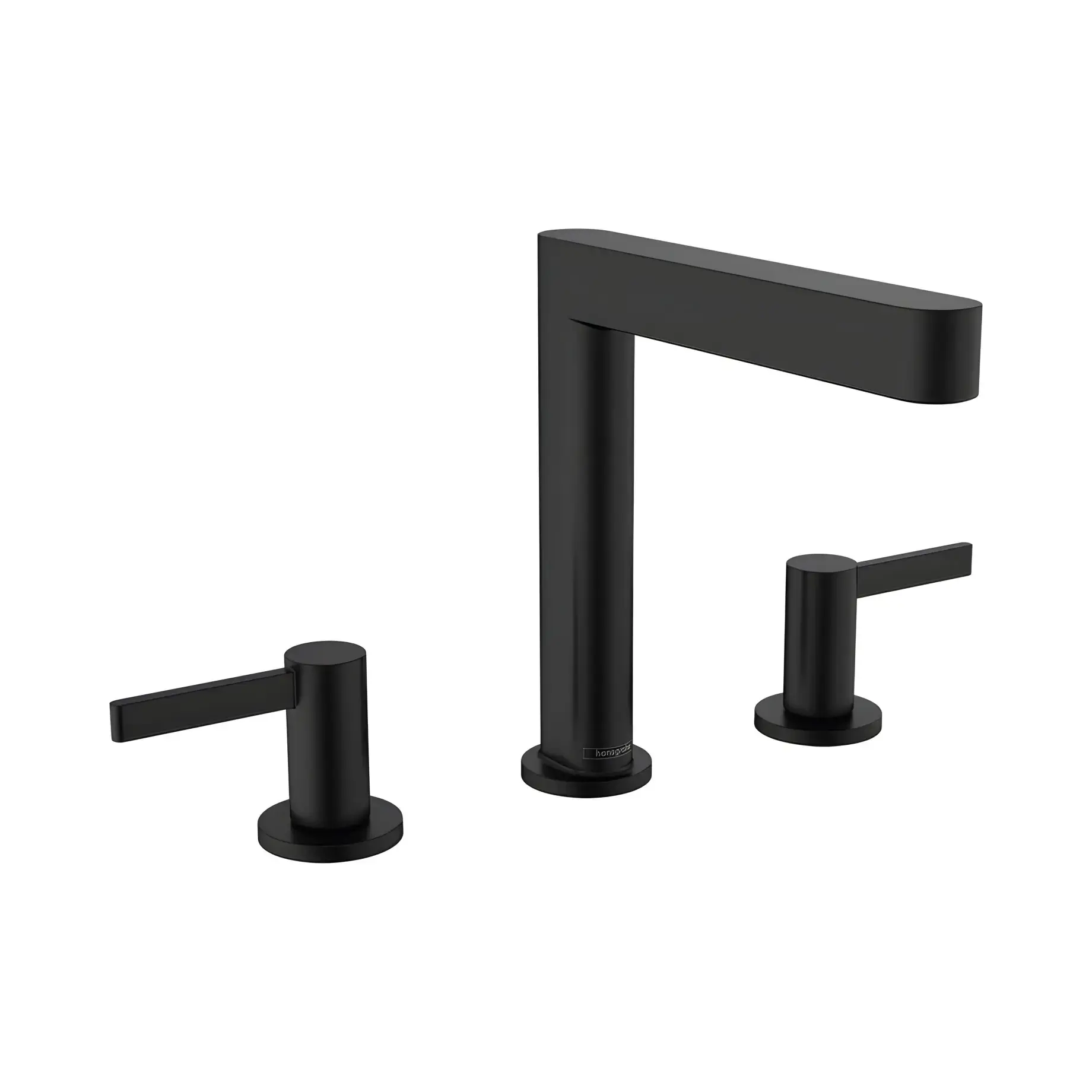 Змішувач для раковини Finoris Hansgrohe 76034670 Matt Black — вид на білому тлі