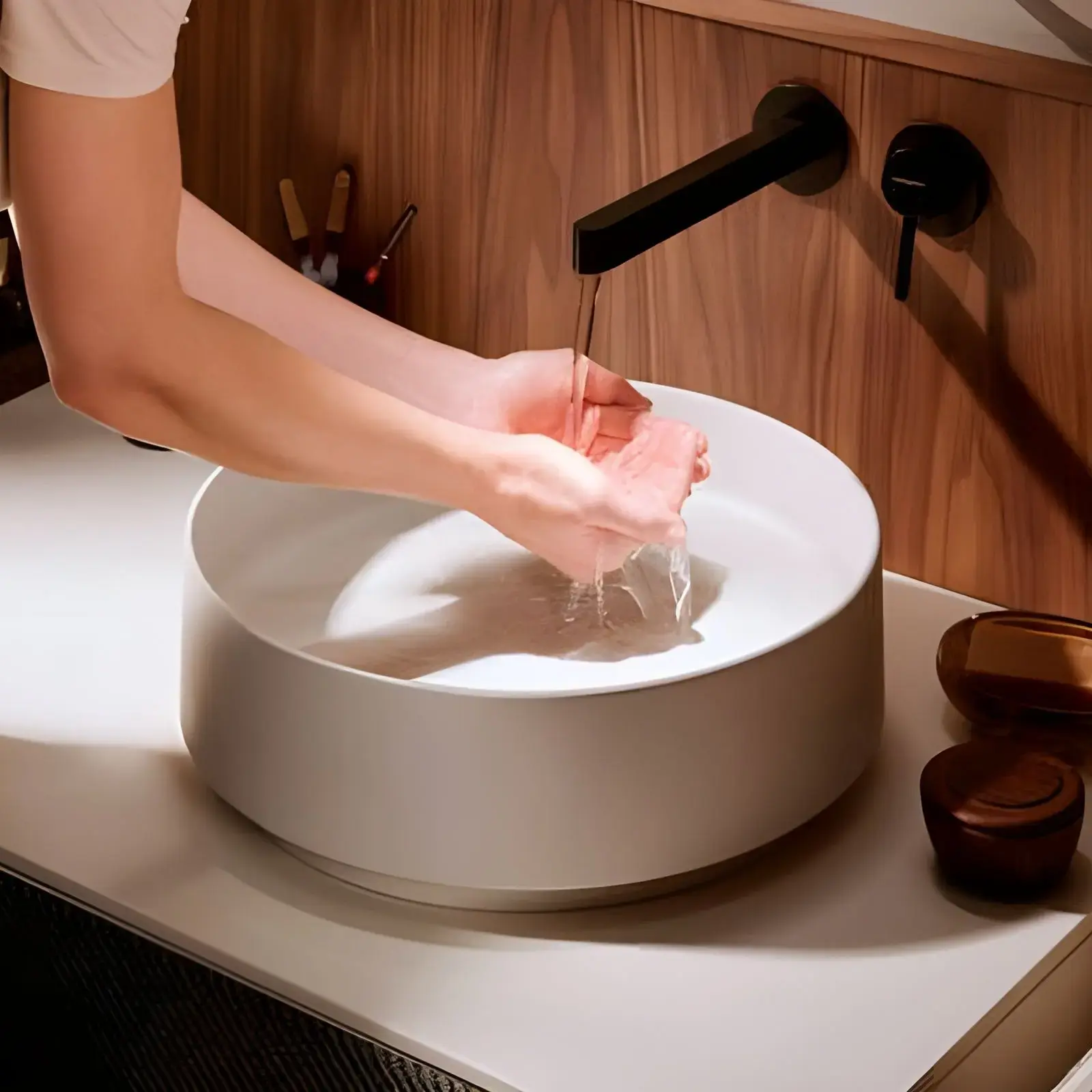 Змішувач для раковини Finoris Hansgrohe 76050670 Matt Black — вид згори