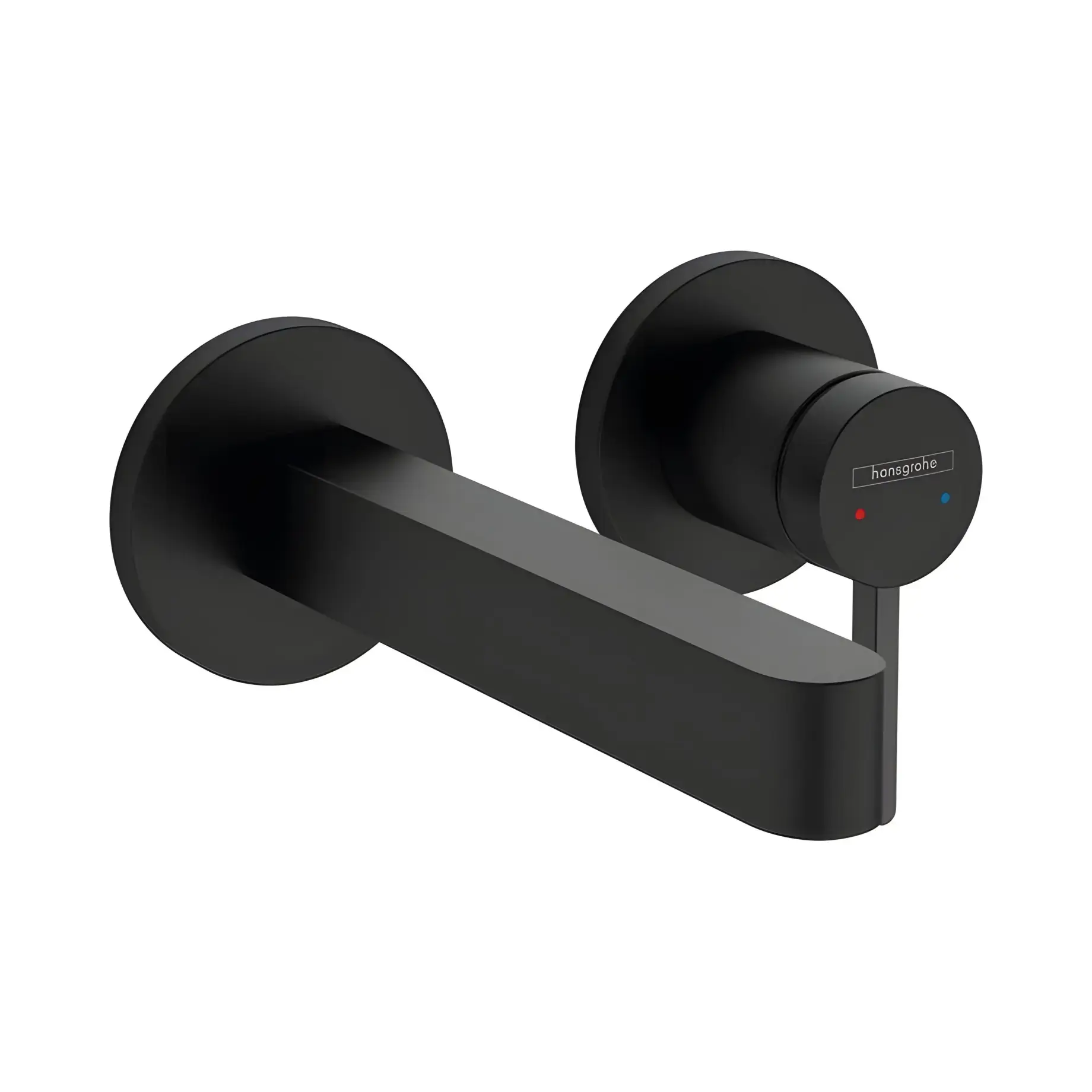 Змішувач для раковини Finoris Hansgrohe 76051670 Matt Black — вид на білому тлі