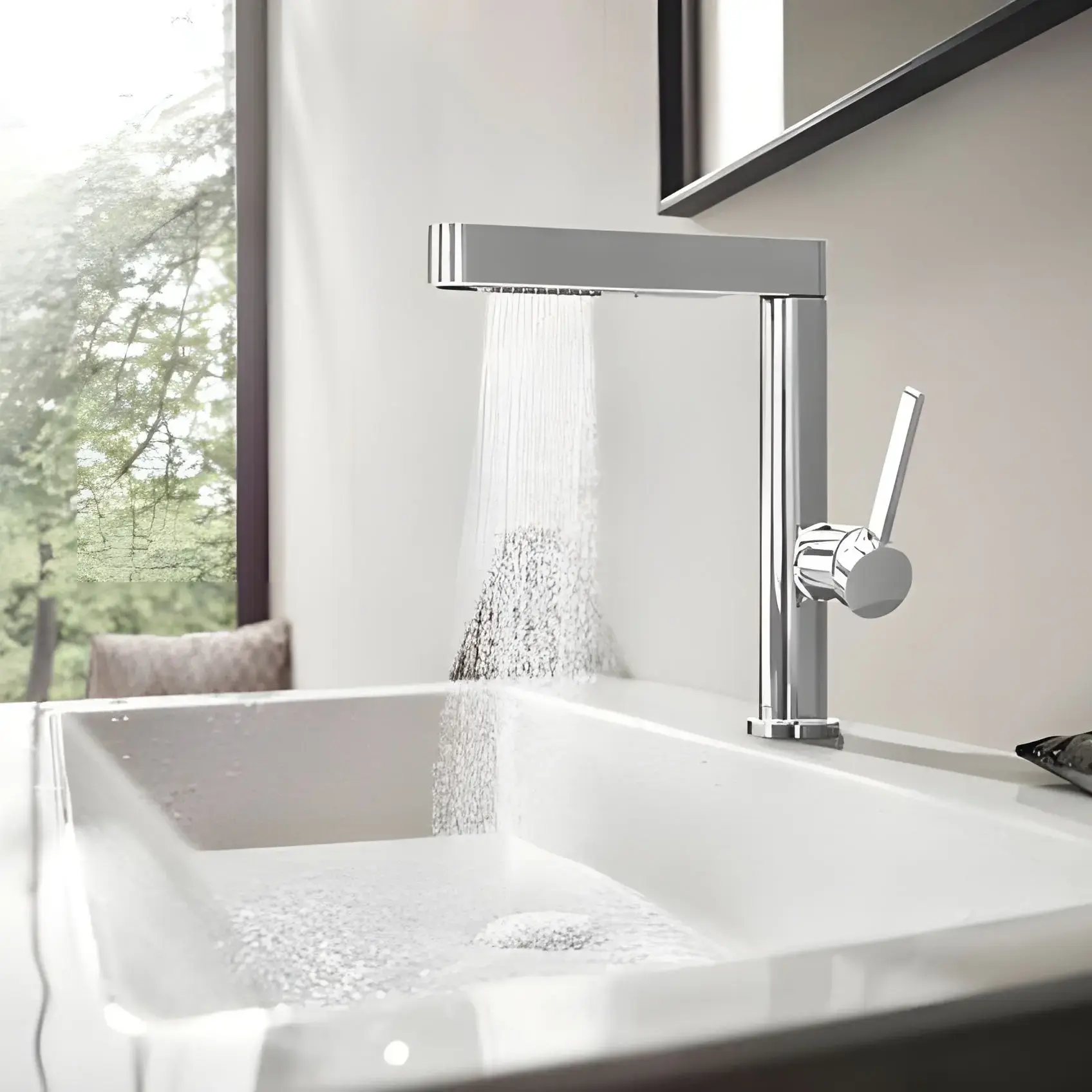 Змішувач для раковини Finoris Hansgrohe 76063000 Chrome — бічний ракурс