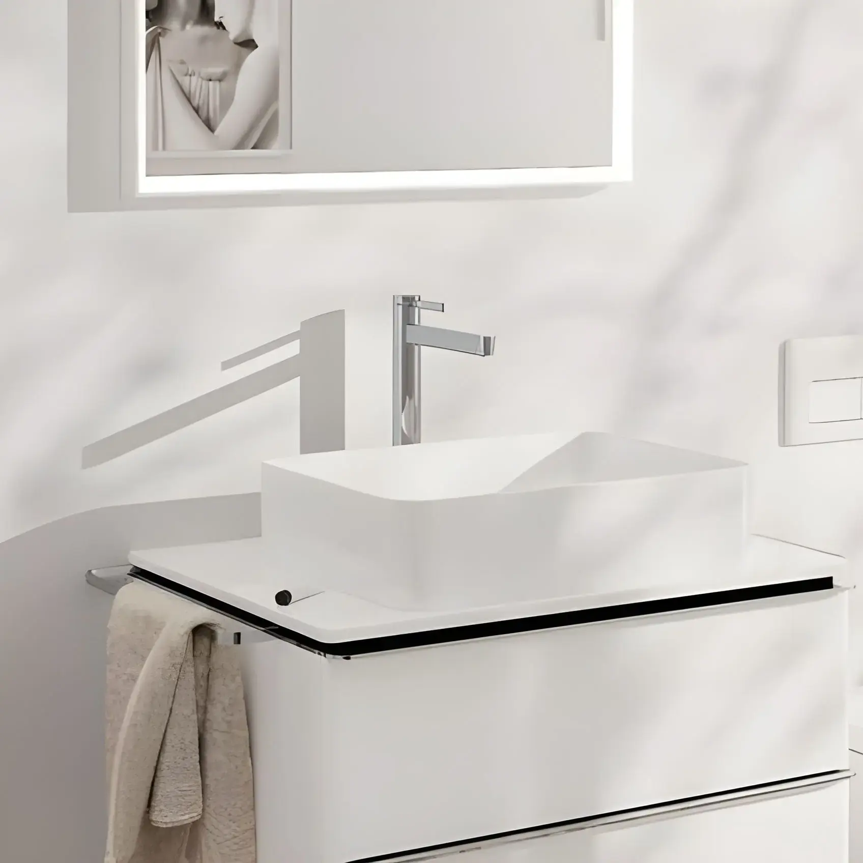 Змішувач для раковини Finoris Hansgrohe 76070000 Chrome — бічний ракурс