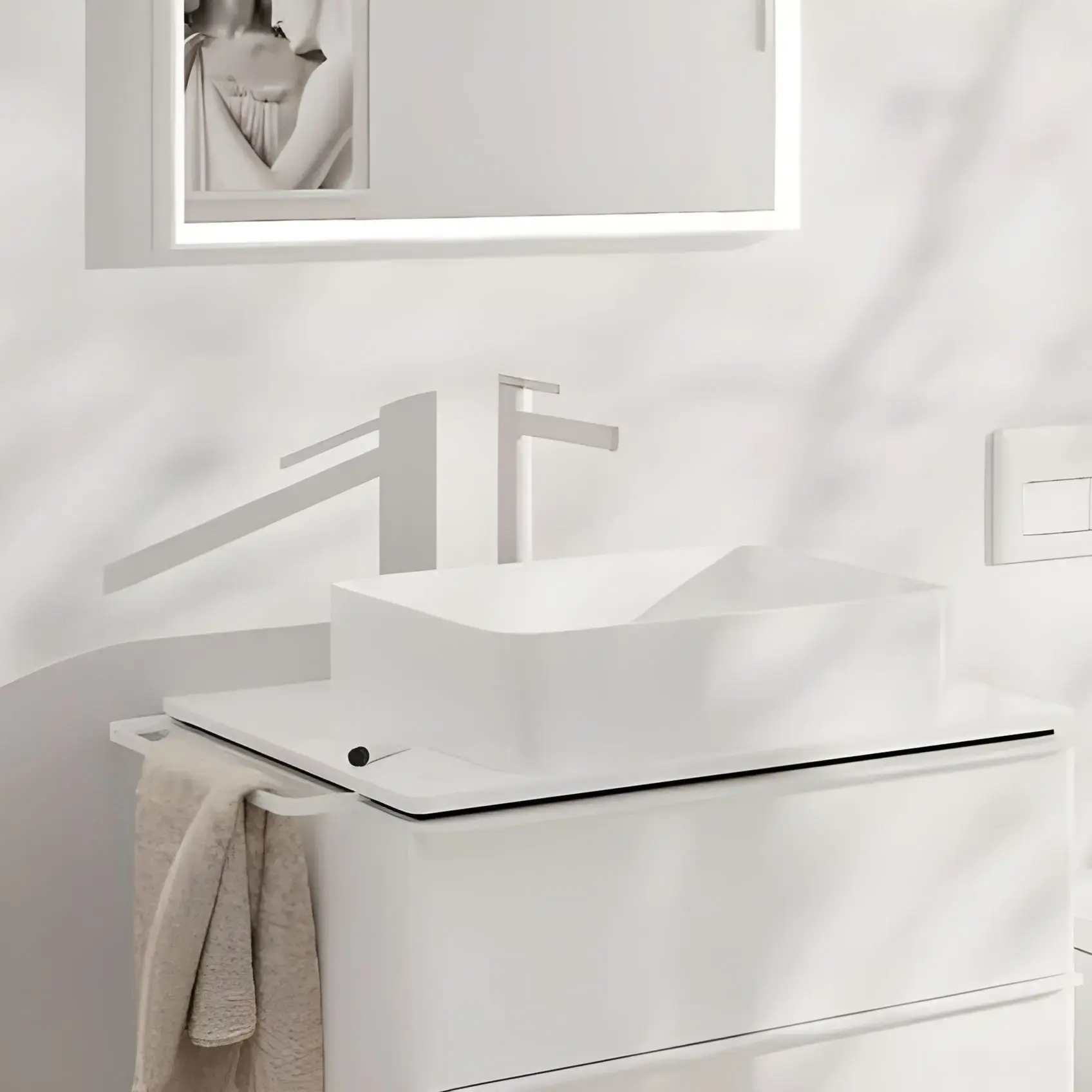Змішувач для раковини Finoris Hansgrohe 76070700 White Matt — вид спереду