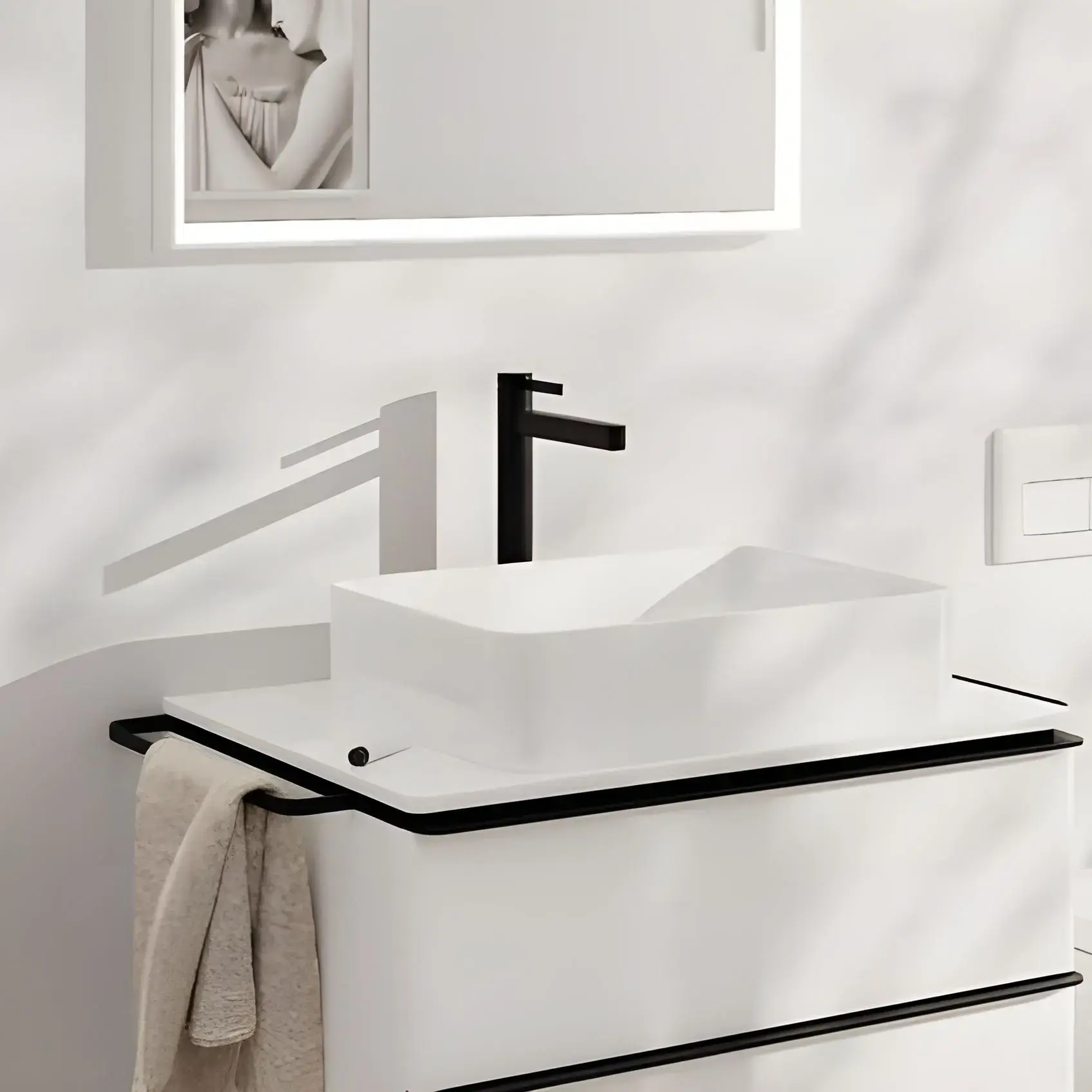 Змішувач для раковини Finoris Hansgrohe 76072670 Matt Black — вид згори