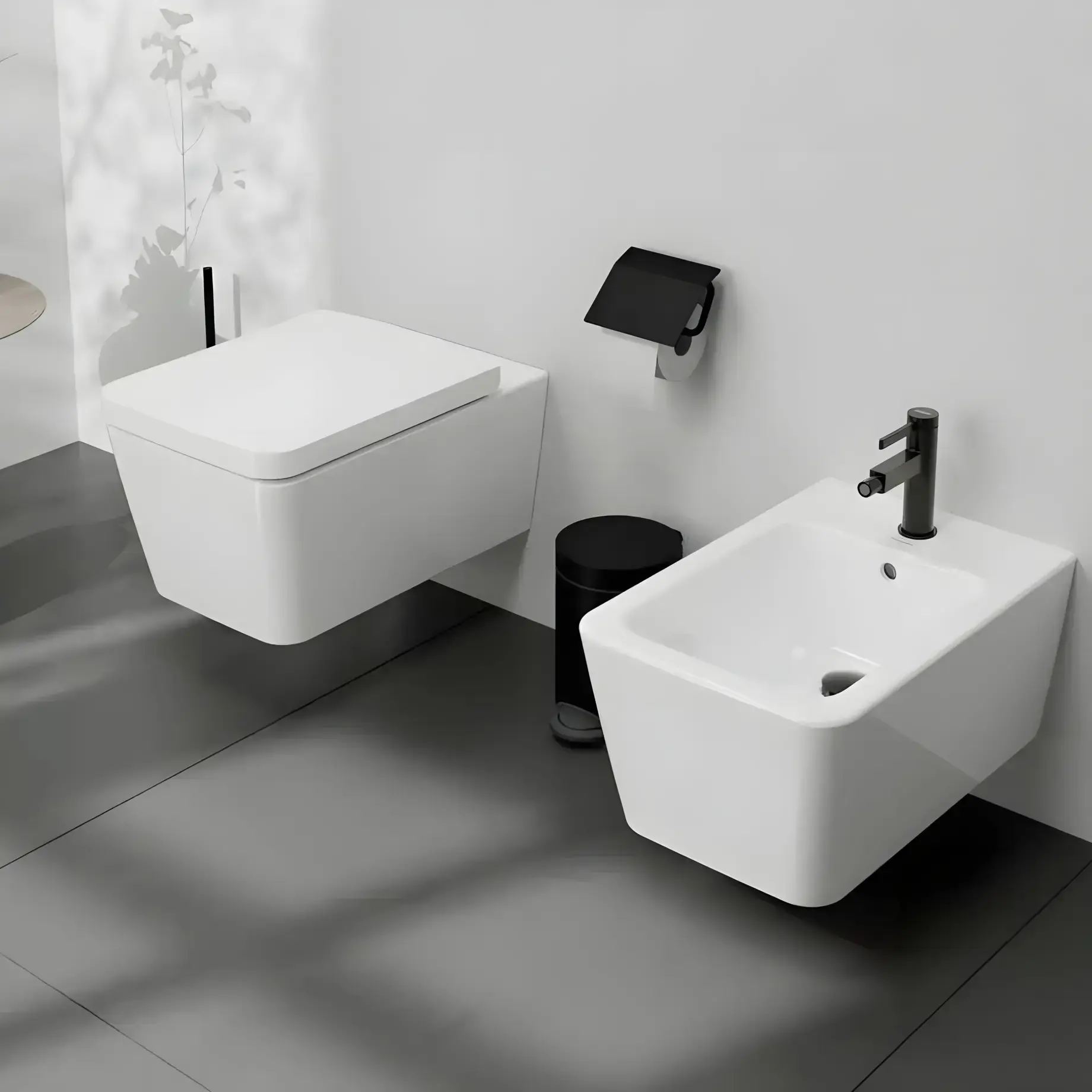 Змішувач для біде Finoris Hansgrohe 76200340 Brushed Black Chrome — вид спереду