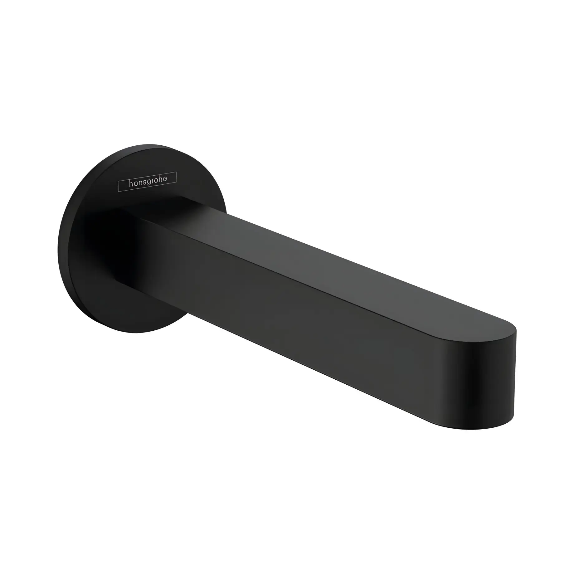 Вилив Finoris Hansgrohe 76410670 Matt Black — вид на білому тлі