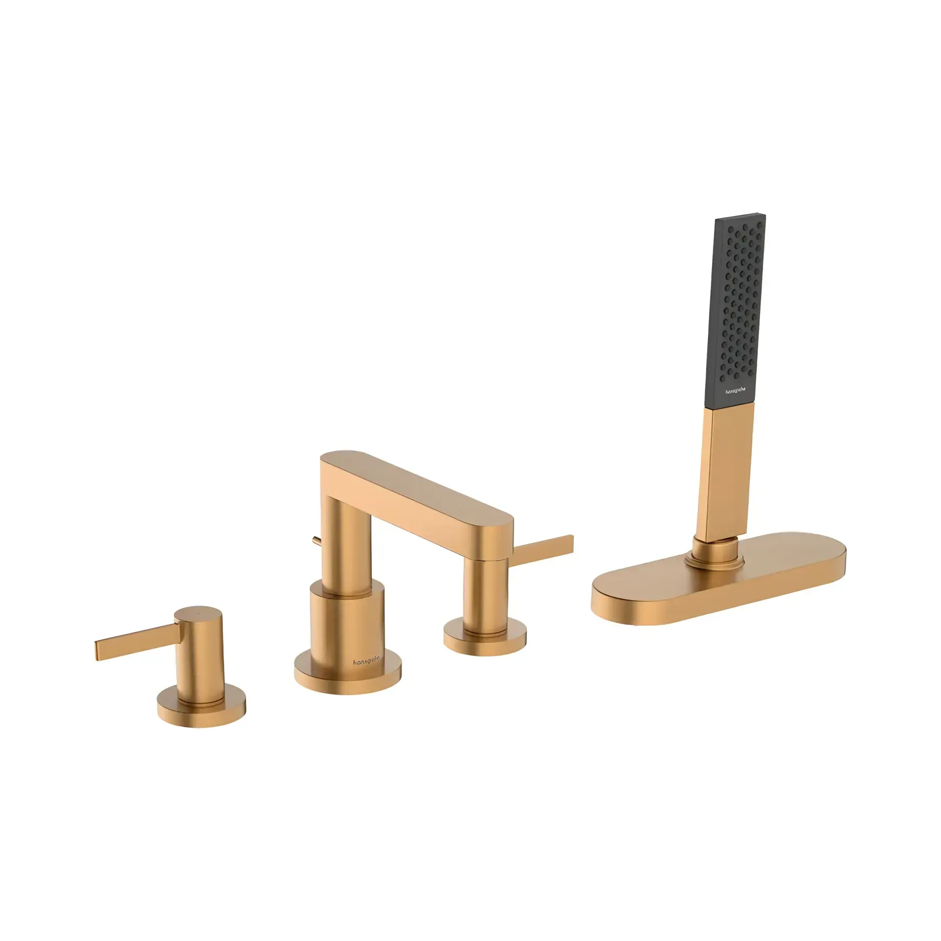 Змішувач для ванни Finoris Hansgrohe 76444140 Brushed Bronze — вид на білому тлі