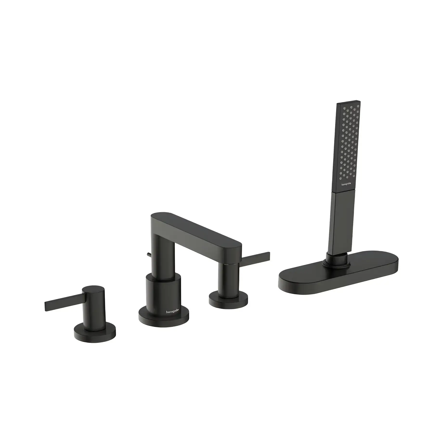 Змішувач для ванни Finoris Hansgrohe 76444340 Brushed Black Chrome — вид на білому тлі