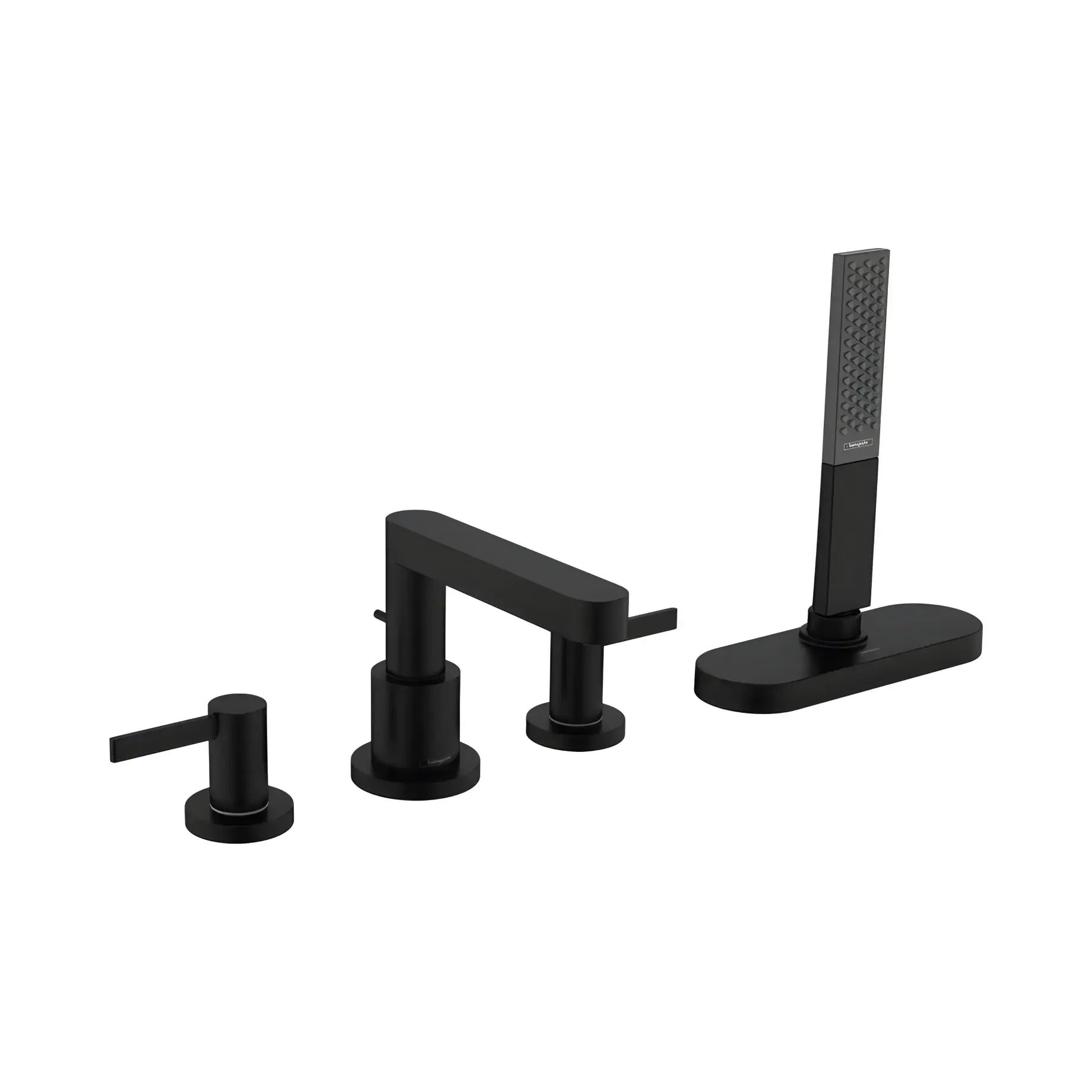 Змішувач для ванни Finoris Hansgrohe 76444670 Matt Black — вид на білому тлі