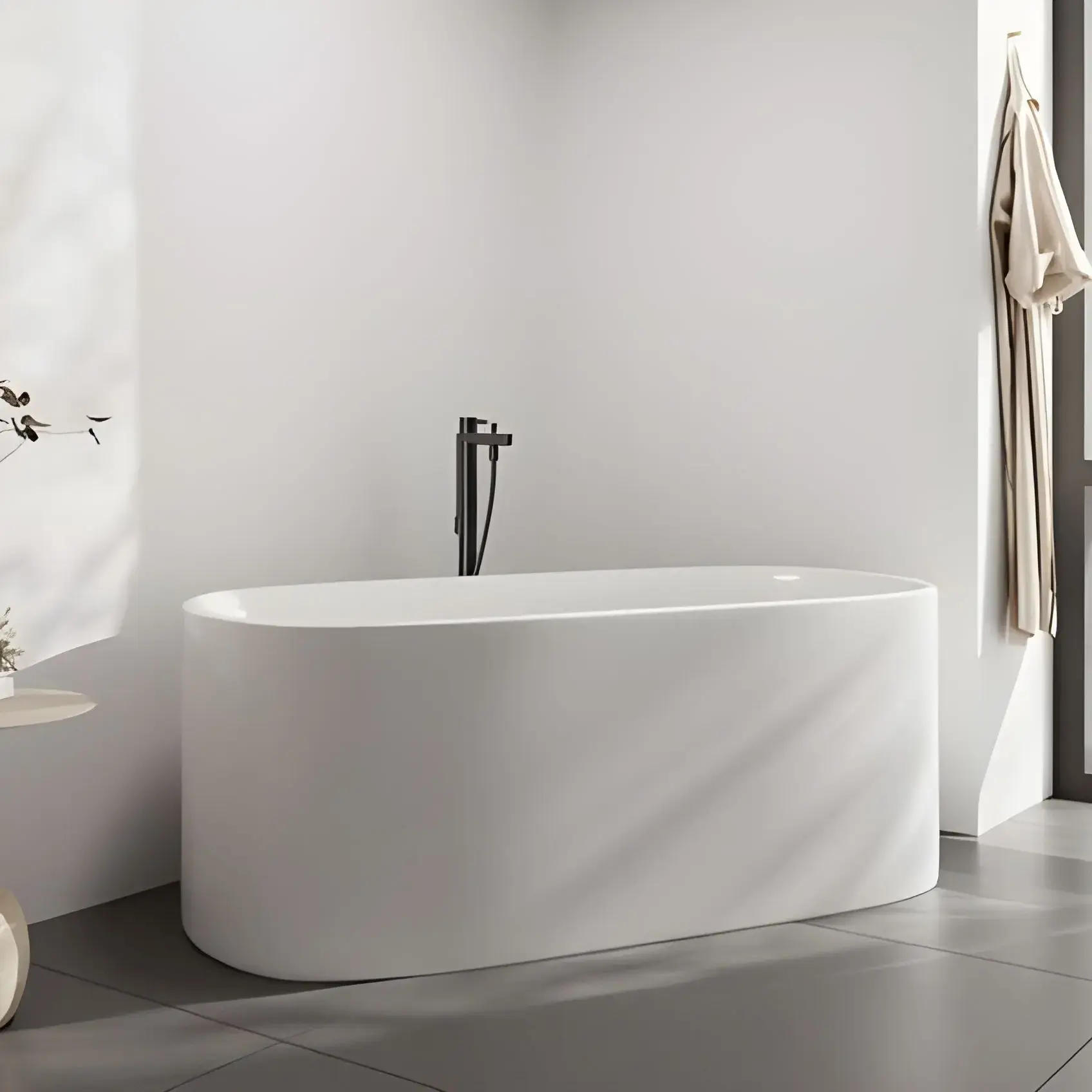 Змішувач для ванни Finoris Hansgrohe 76445340 Brushed Black Chrome — вид спереду