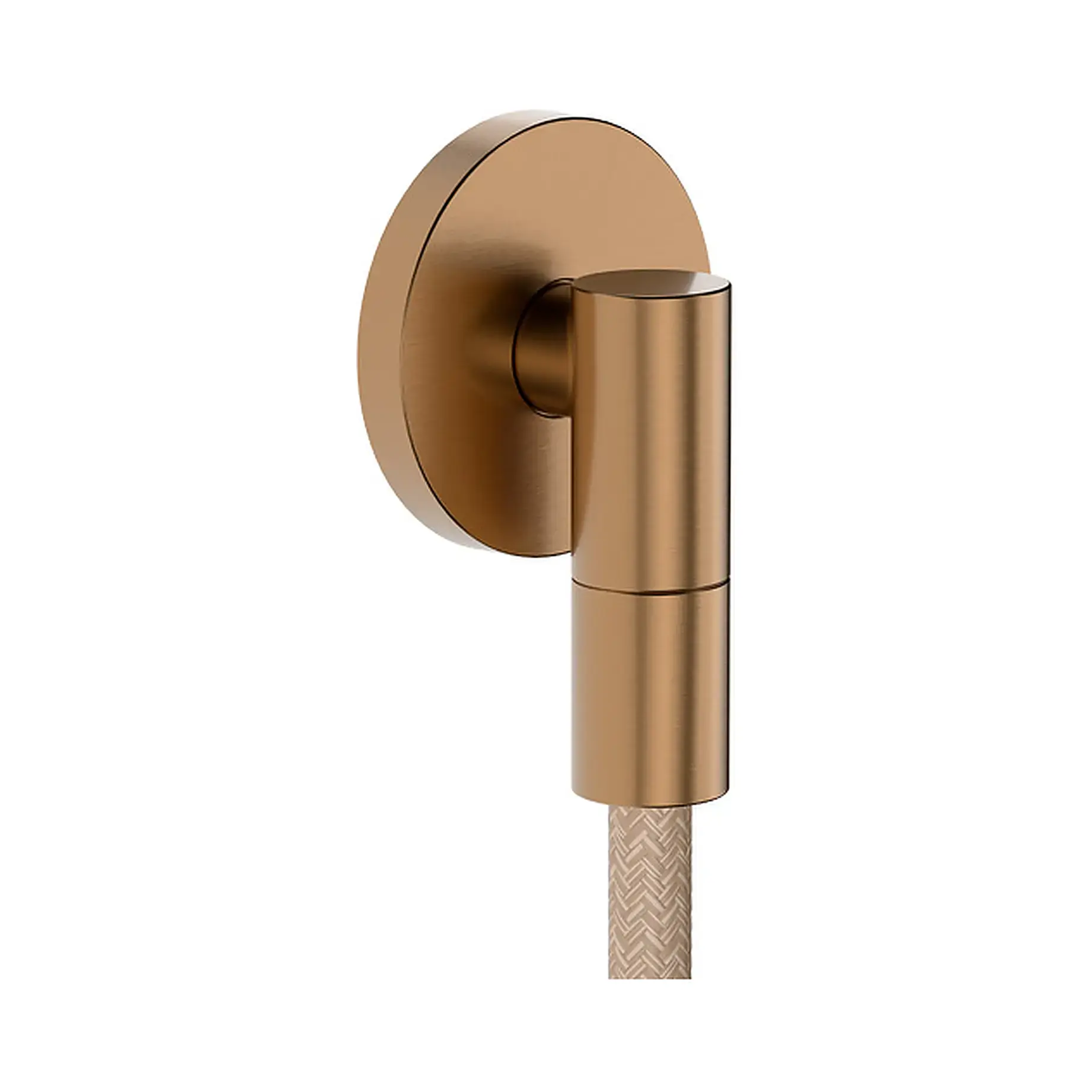 Шлангове під'єднання FixFit Fine S Hansgrohe 28882140 Brushed Bronze — вид на білому тлі