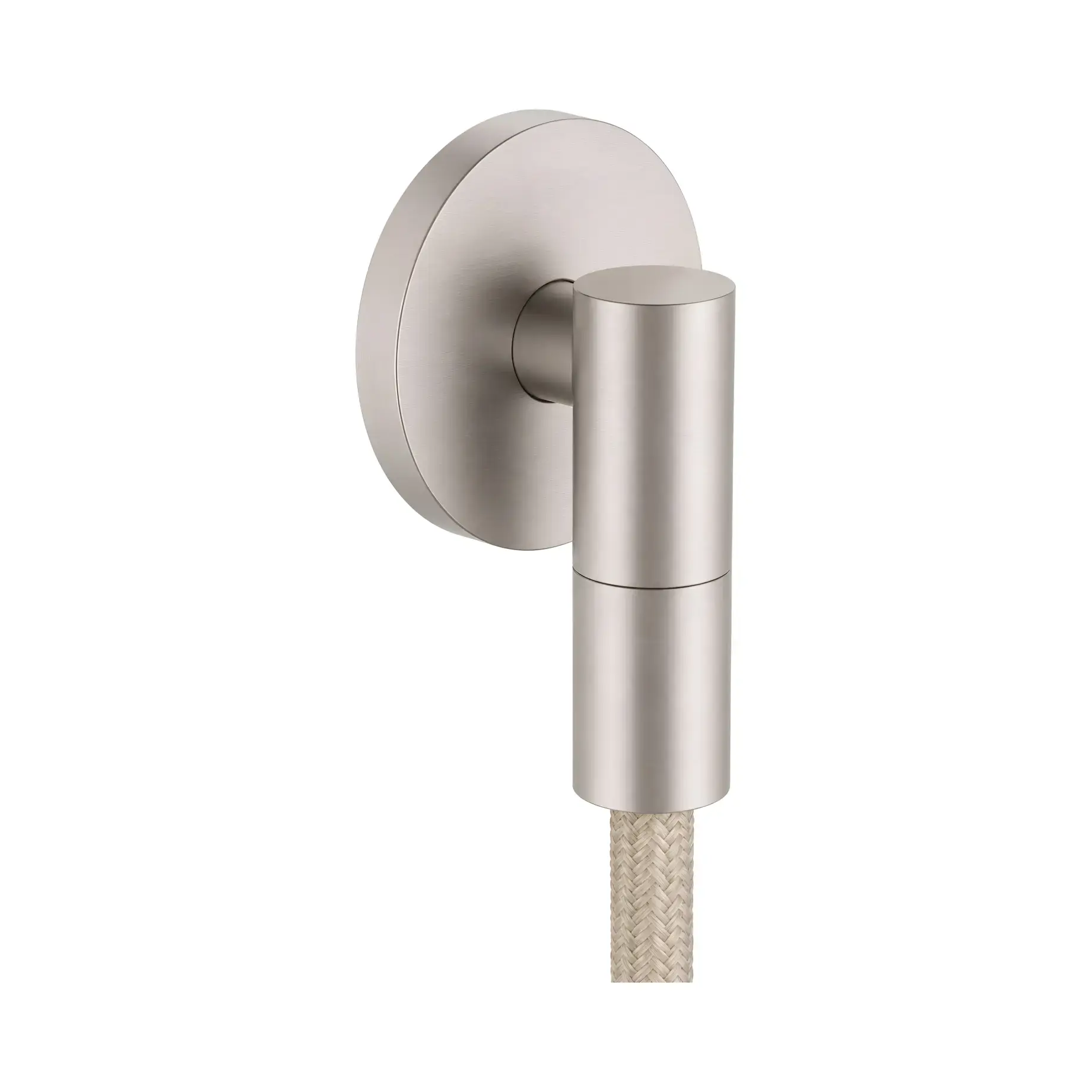 Шлангове під'єднання FixFit Fine S Hansgrohe 28882800 Stainless Steel Optic — вид на білому тлі