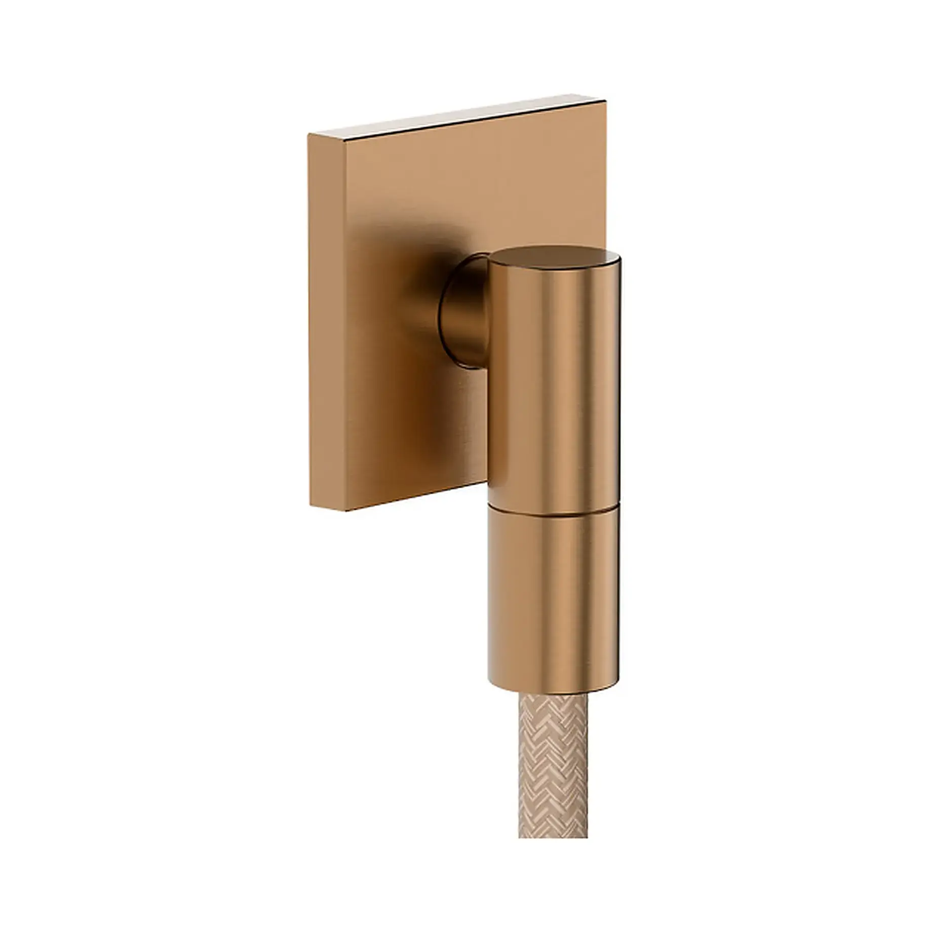 Шлангове під'єднання FixFit Fine E Hansgrohe 28883140 Brushed Bronze — вид на білому тлі