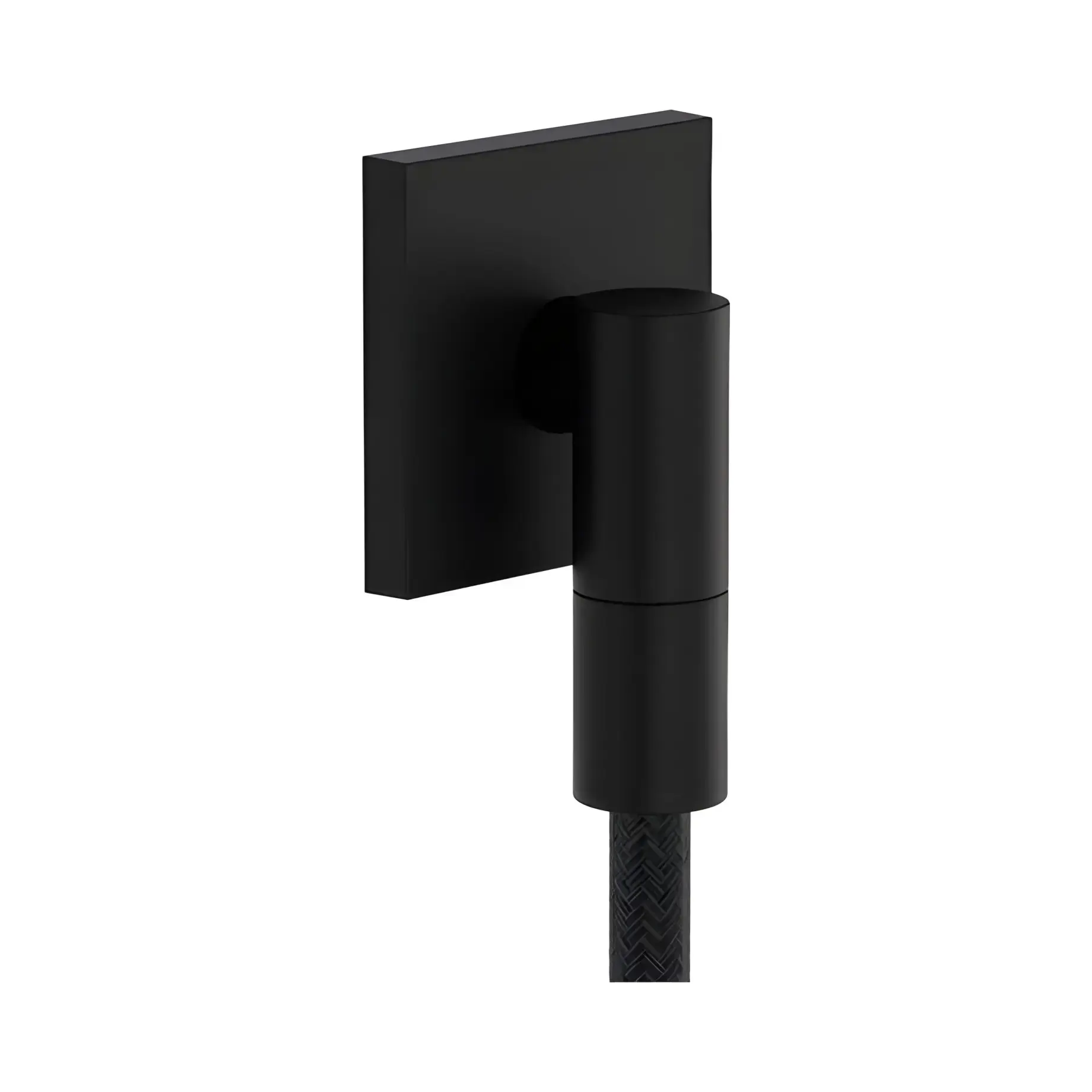 Шлангове під'єднання FixFit Fine E Hansgrohe 28883670 Matt Black — вид на білому тлі