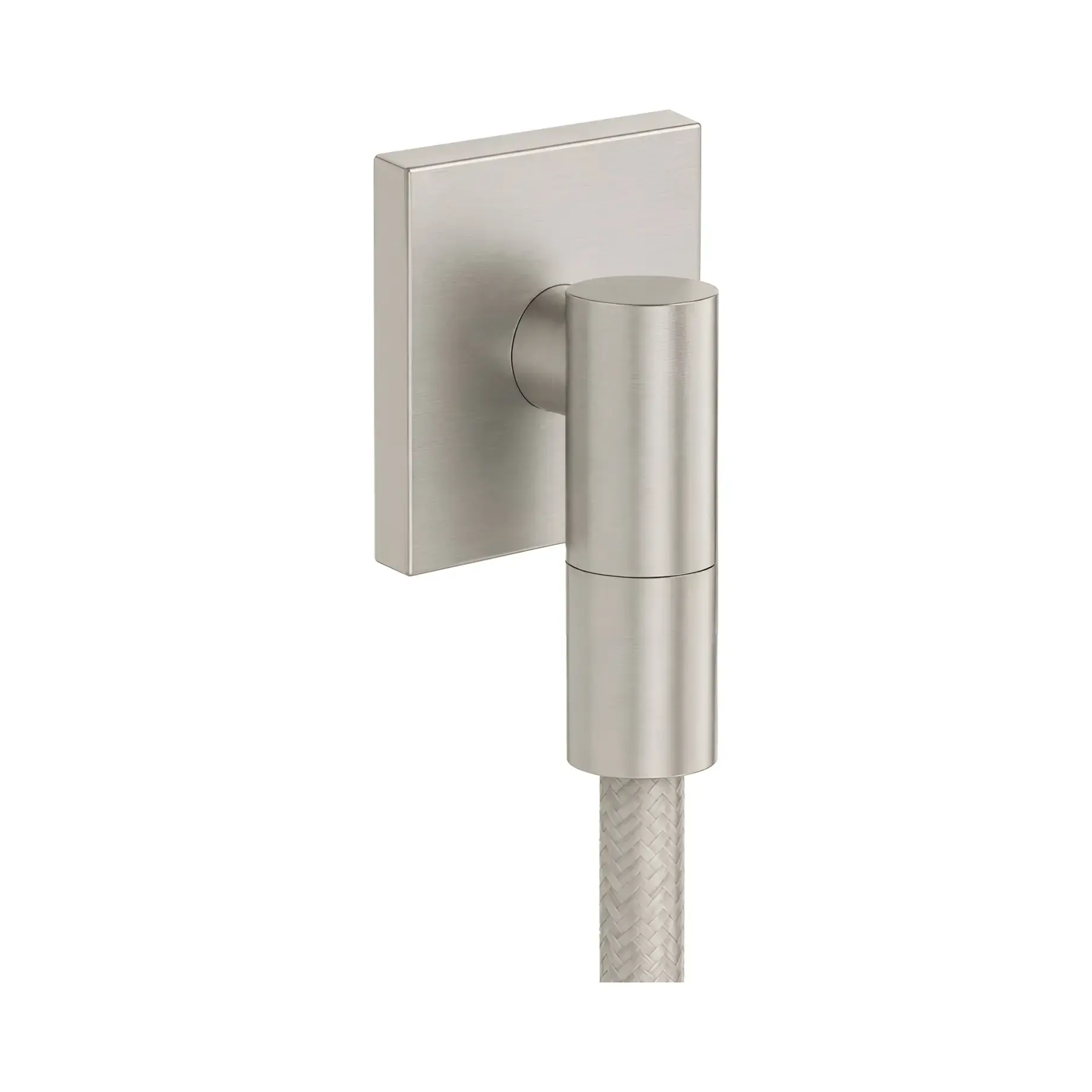 Шлангове під'єднання FixFit Fine E Hansgrohe 28883800 Stainless Steel Optic — вид на білому тлі